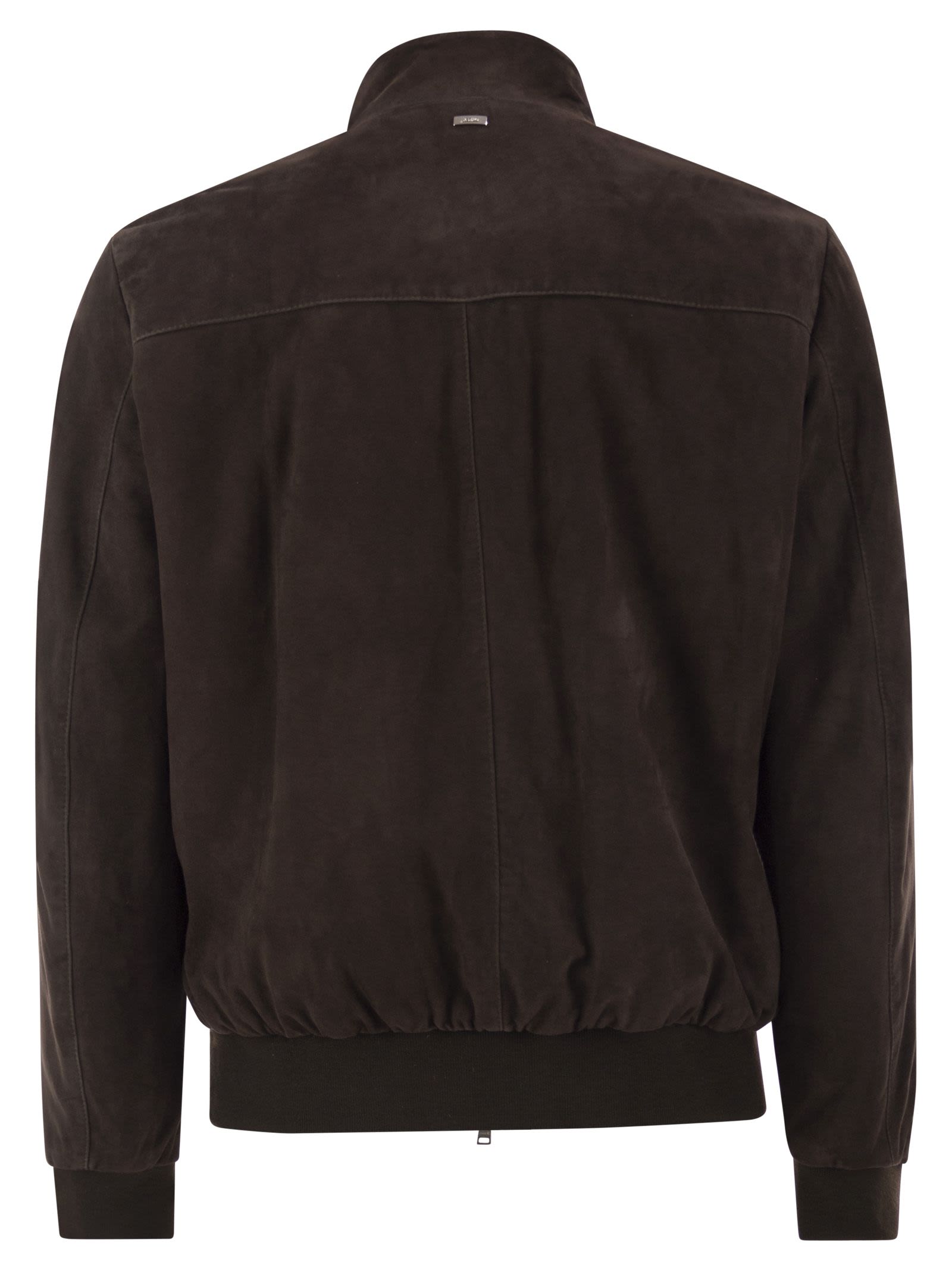 Herno Men Suede Goatskin Bomber Jacket HERNO