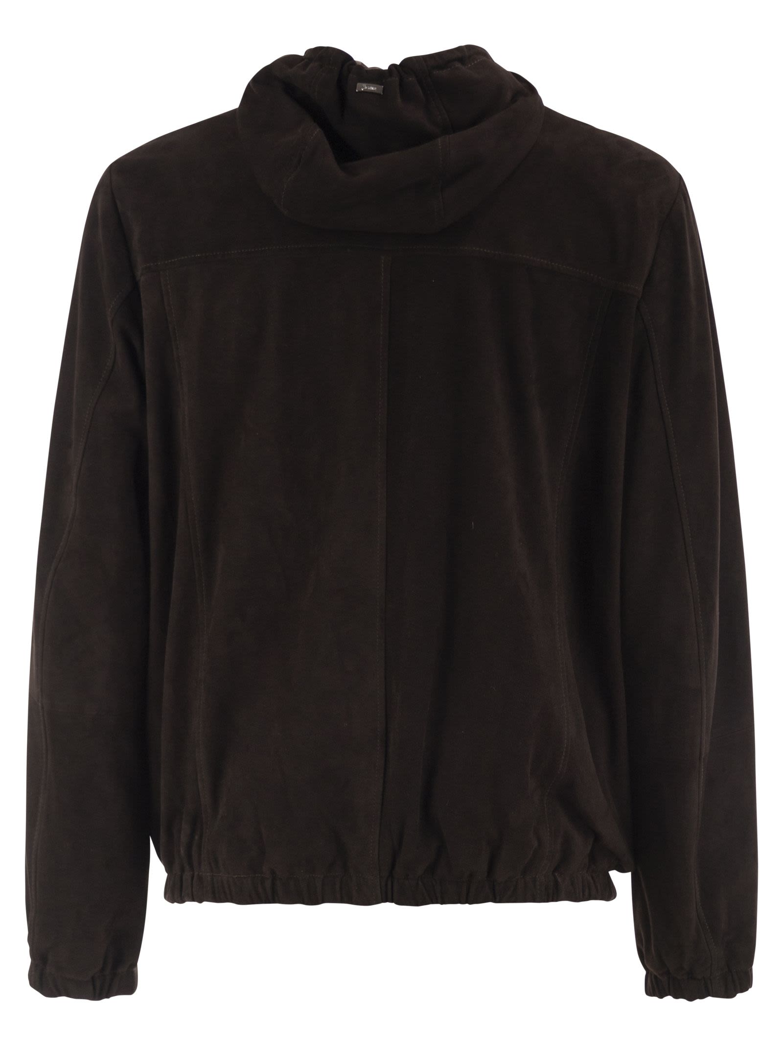 Herno Men Suede Goatskin Hooded Jacket HERNO