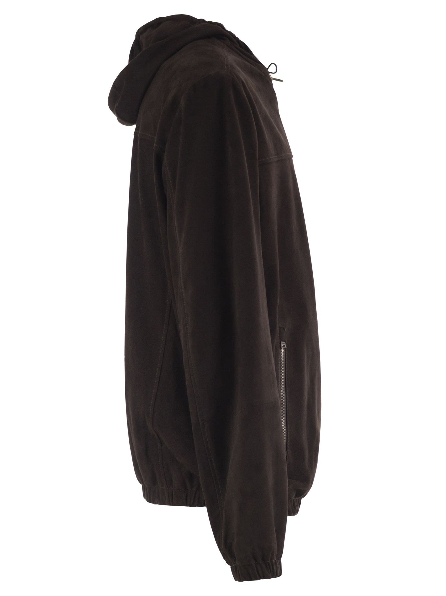 Herno Men Suede Goatskin Hooded Jacket HERNO