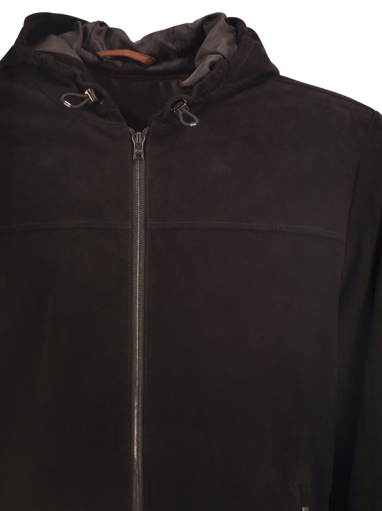Herno Men Suede Goatskin Hooded Jacket HERNO