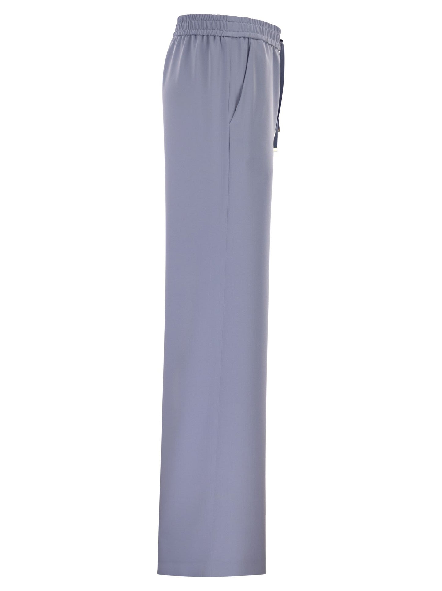 Herno Women Flowing Wide-Leg Trousers With Drawstring HERNO