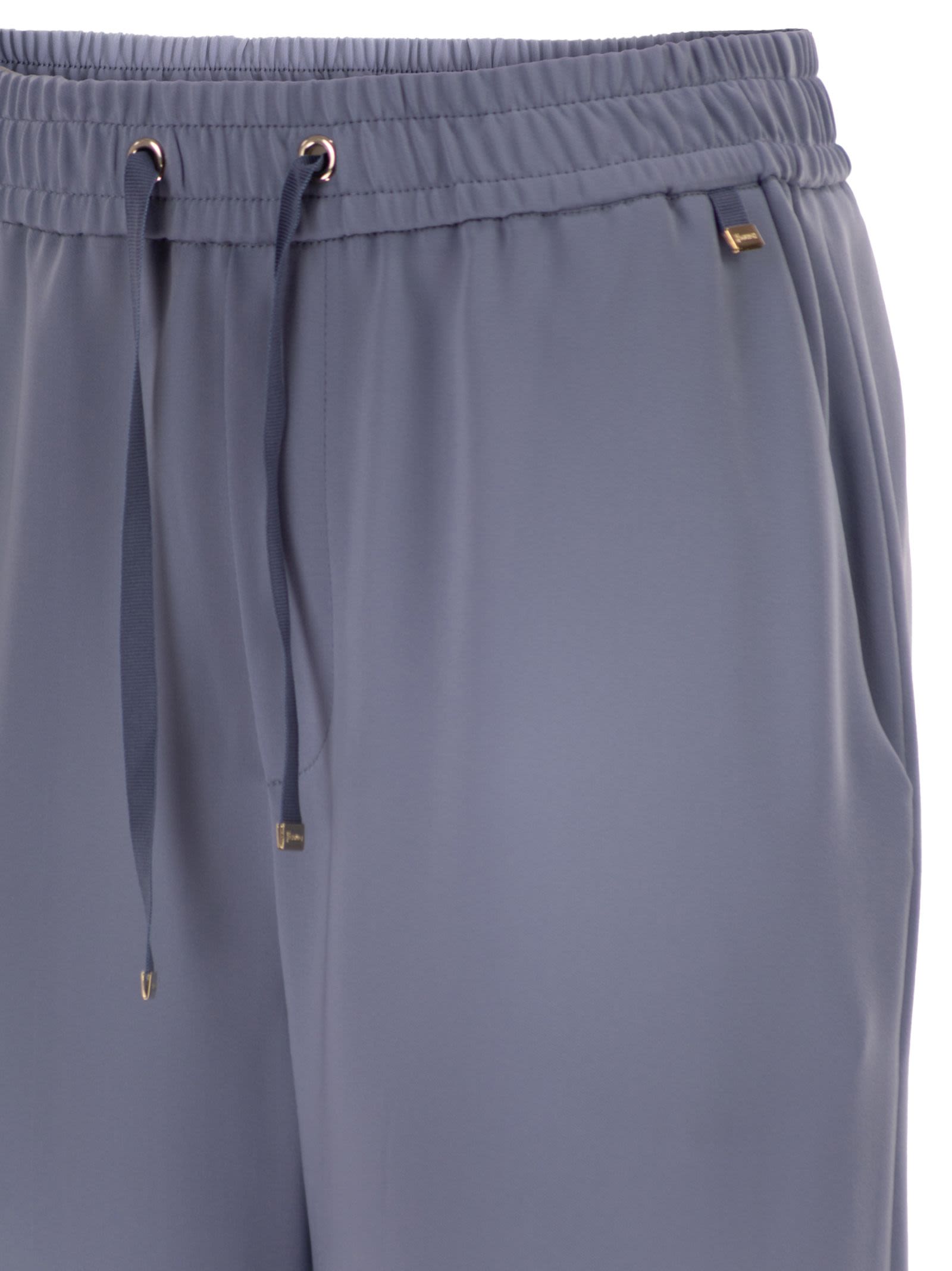 Herno Women Flowing Wide-Leg Trousers With Drawstring HERNO