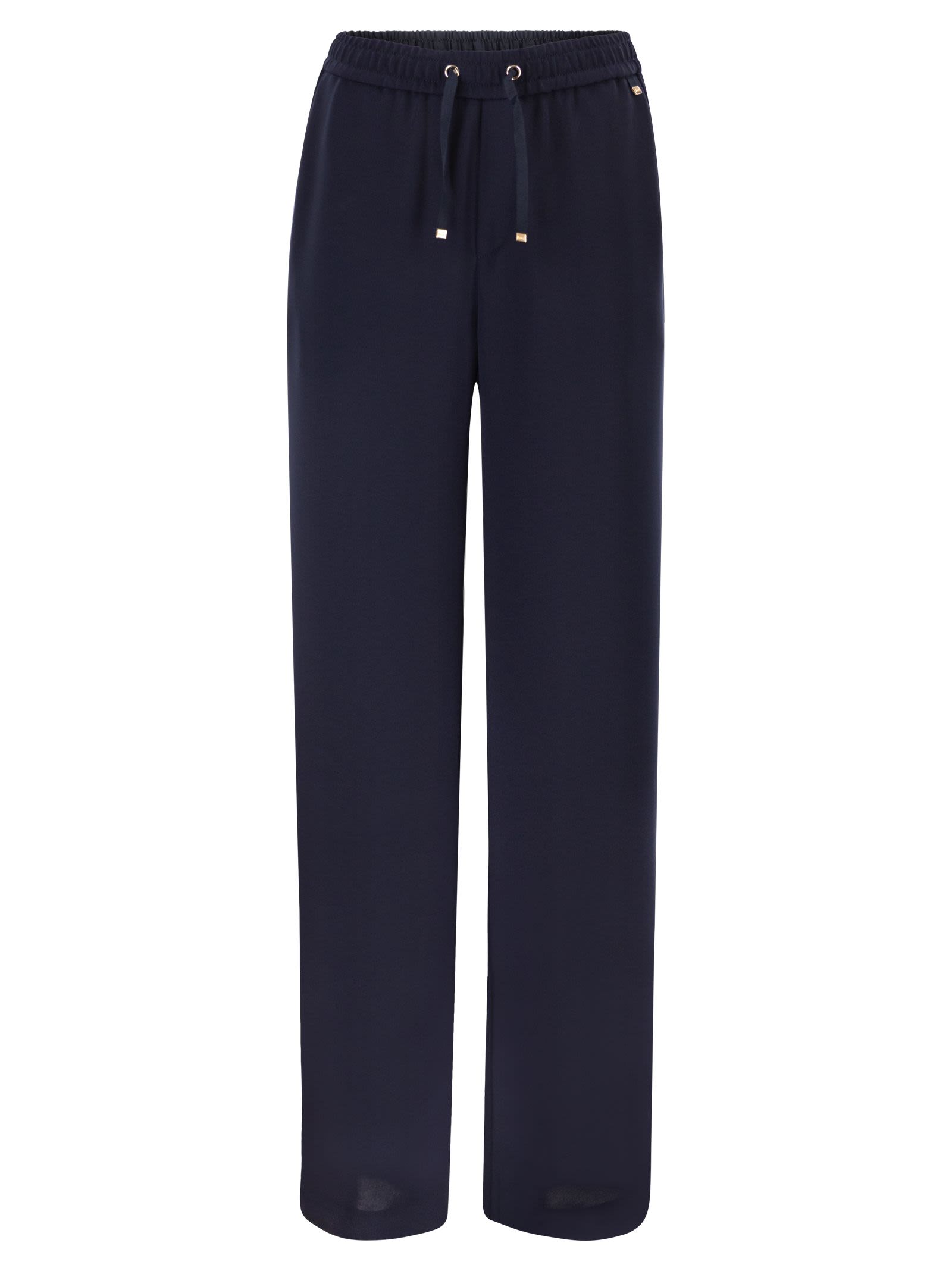 Herno Women Flowing Wide-Leg Trousers With Drawstring HERNO