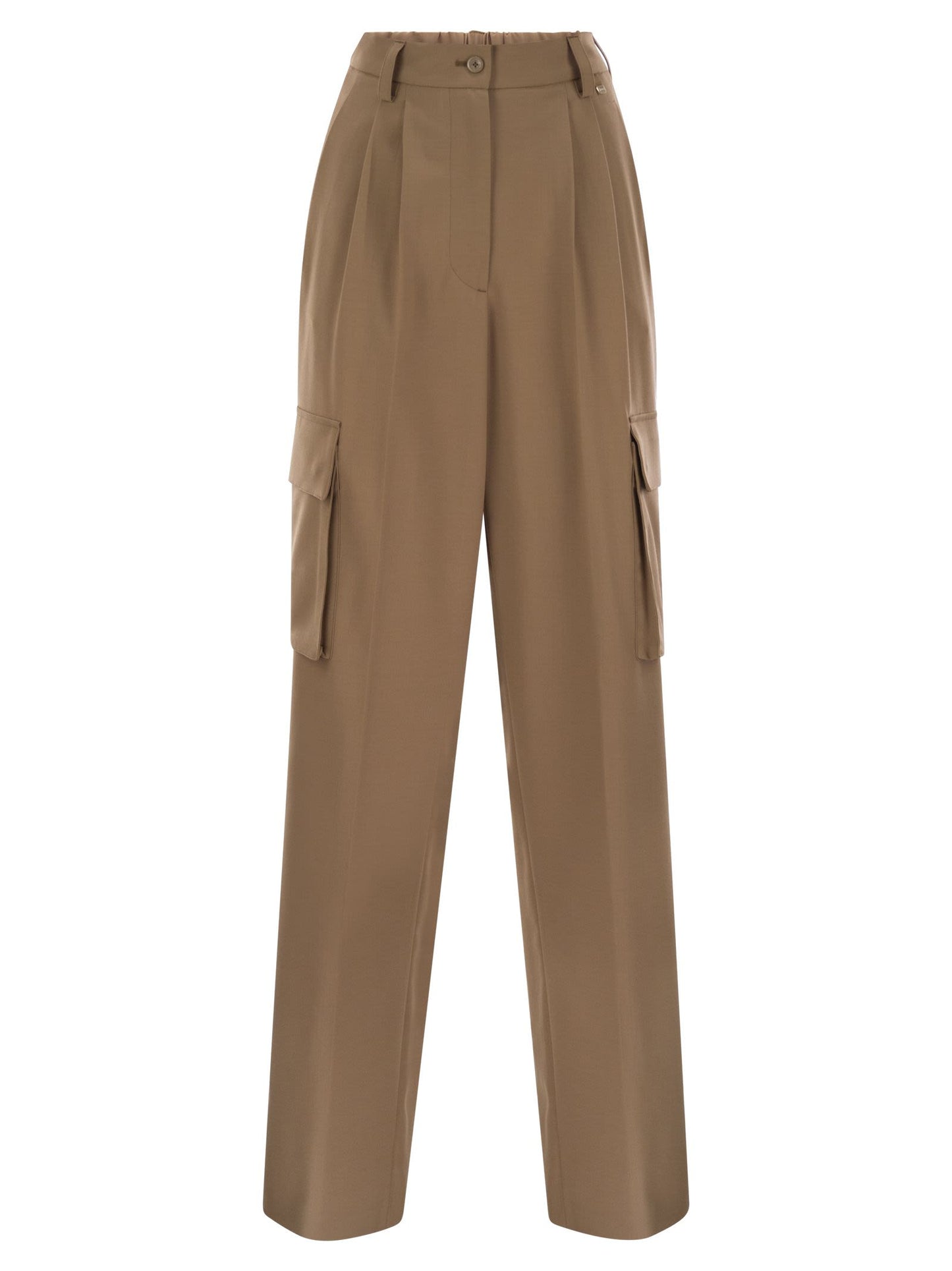Herno Women Soft Wool Cargo Pants HERNO