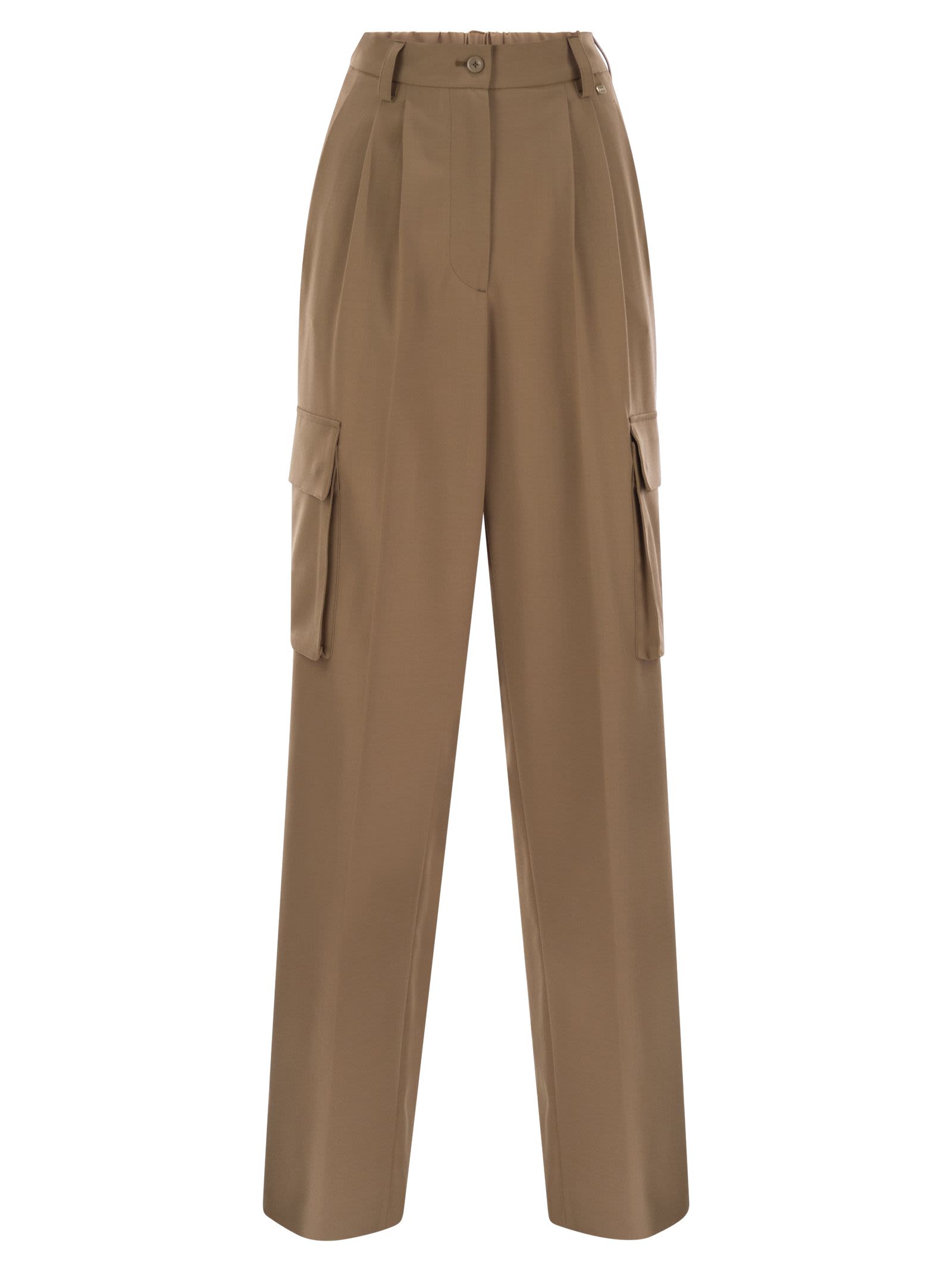 Herno Women Soft Wool Cargo Pants HERNO