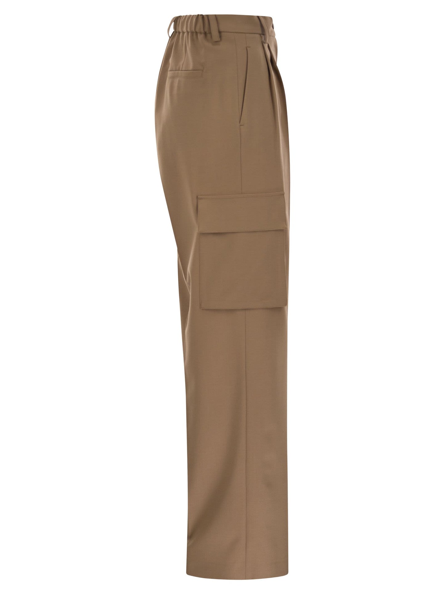 Herno Women Soft Wool Cargo Pants HERNO