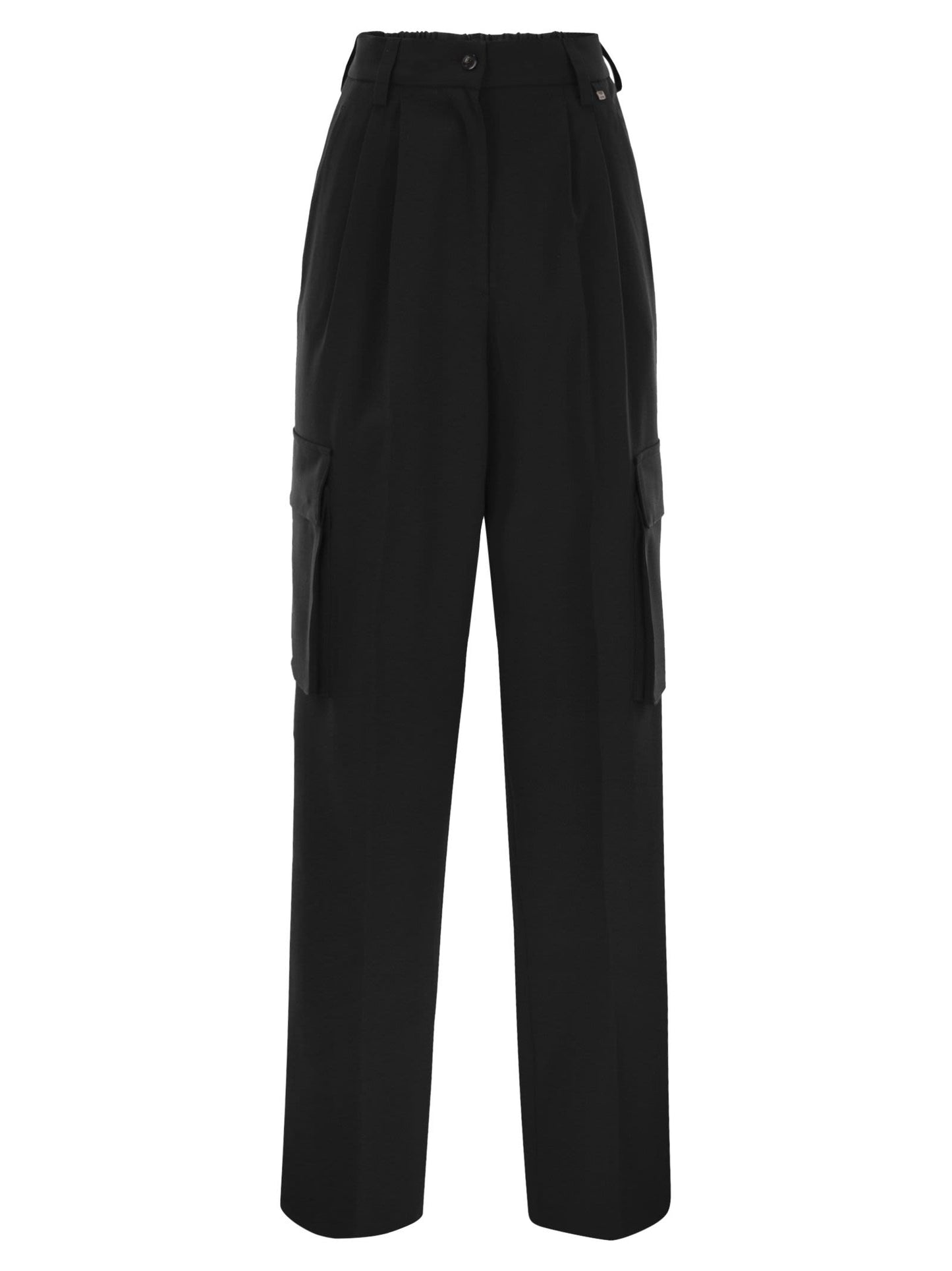 Herno Women Soft Wool Cargo Pants HERNO