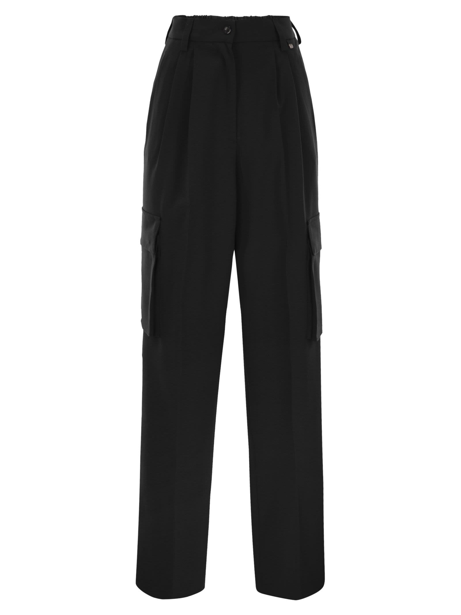 Herno Women Soft Wool Cargo Pants HERNO