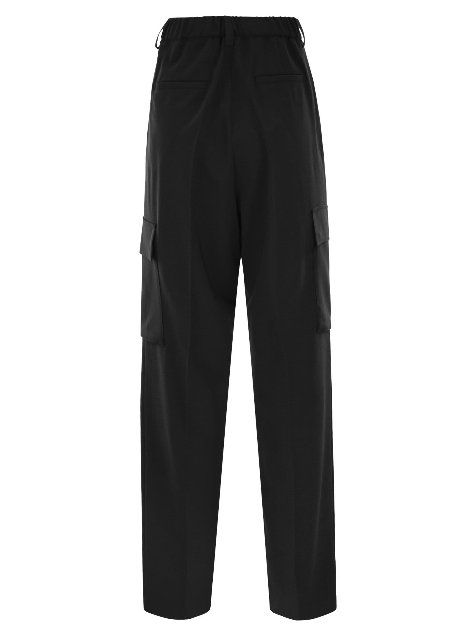 Herno Women Soft Wool Cargo Pants HERNO
