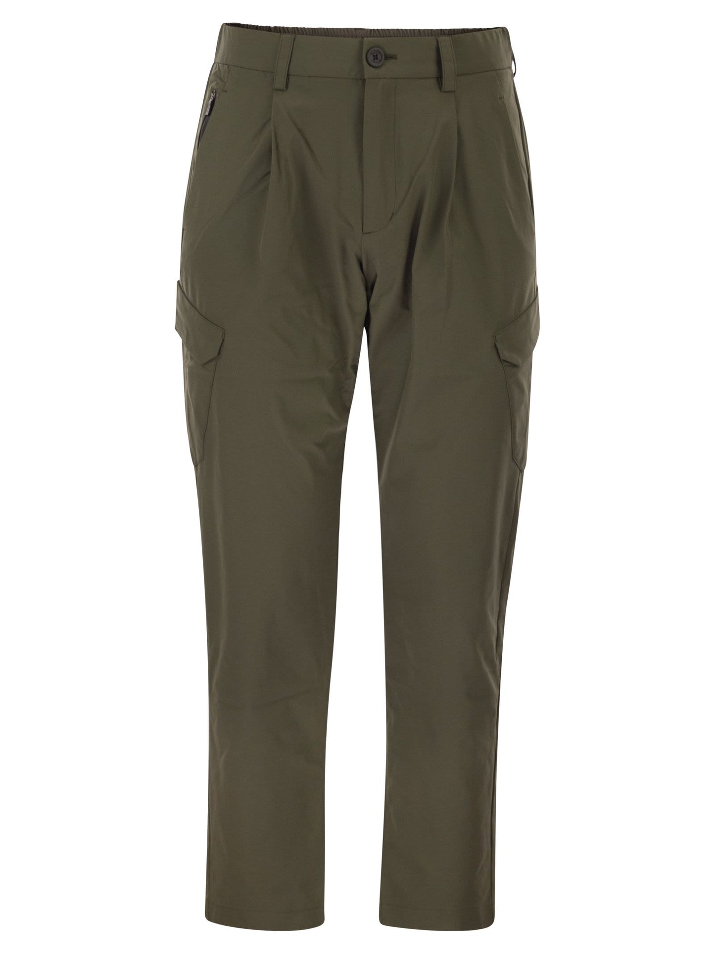 Herno Men Cargo Trousers With Mechanical Stretch Yarn HERNO