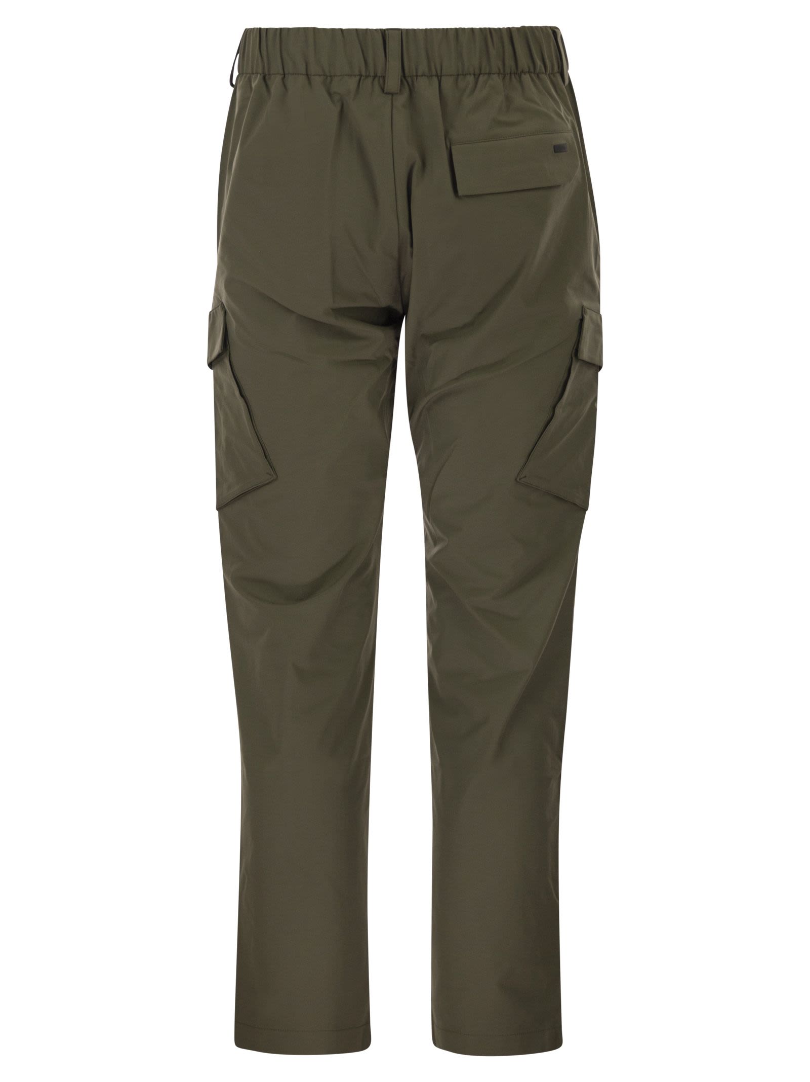 Herno Men Cargo Trousers With Mechanical Stretch Yarn HERNO