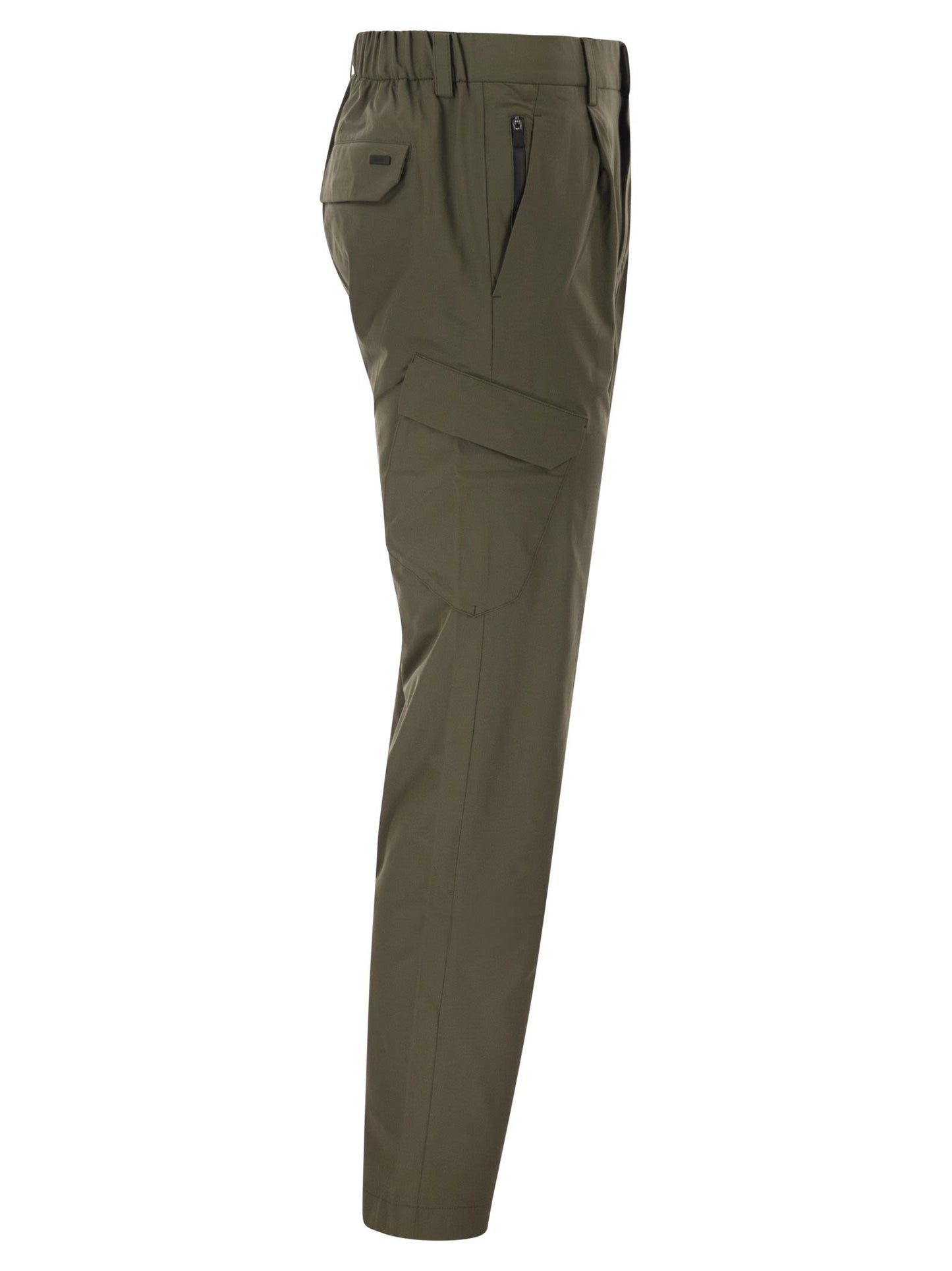 Herno Men Cargo Trousers With Mechanical Stretch Yarn HERNO