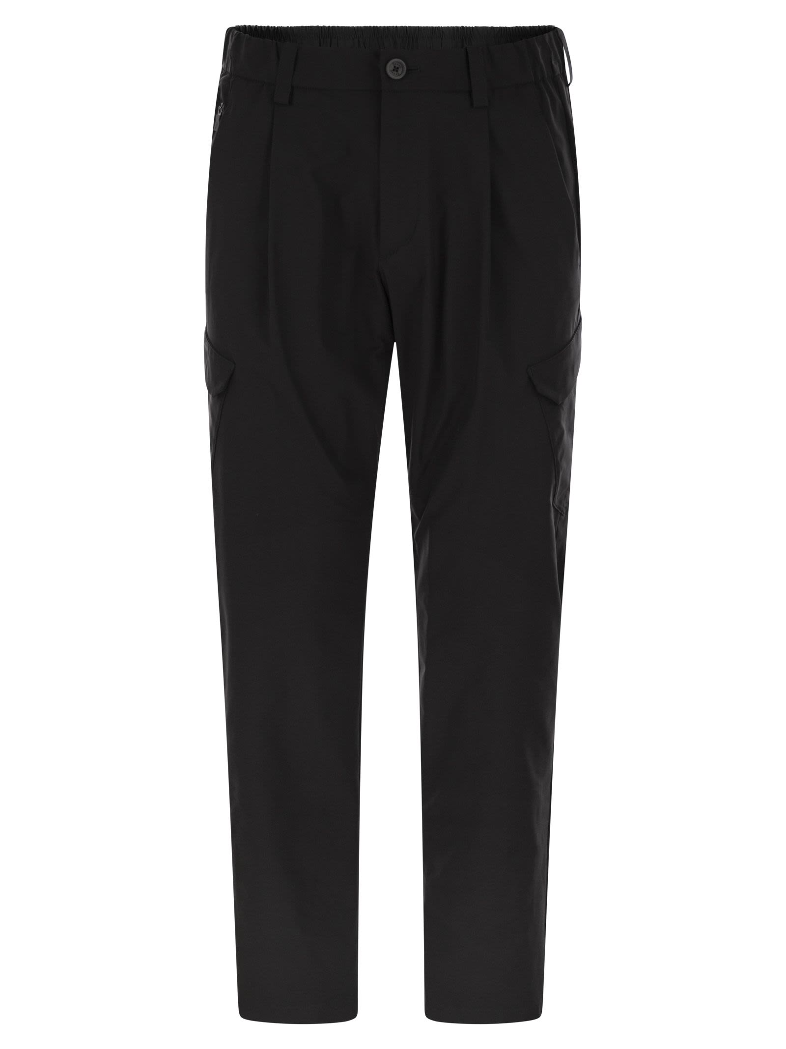 Herno Men Cargo Trousers With Mechanical Stretch Yarn HERNO