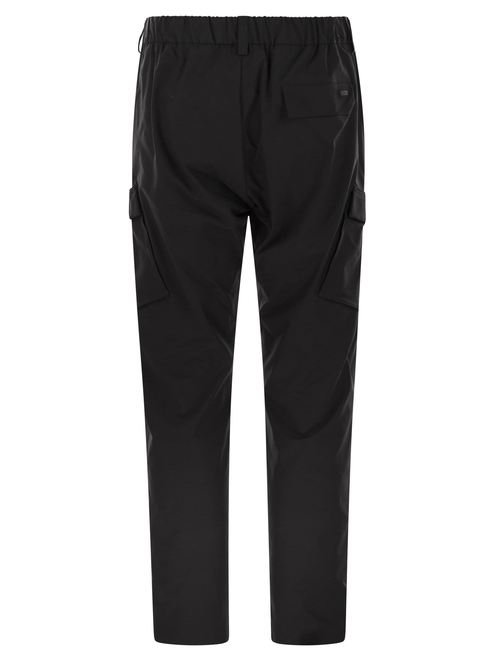 Herno Men Cargo Trousers With Mechanical Stretch Yarn HERNO