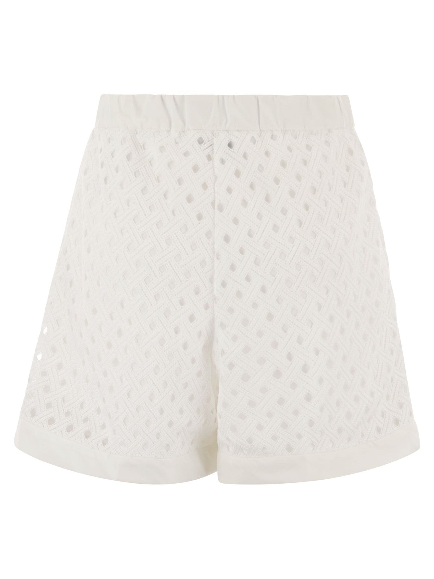 Herno Women Perforated Shorts With Geometric Shapes HERNO