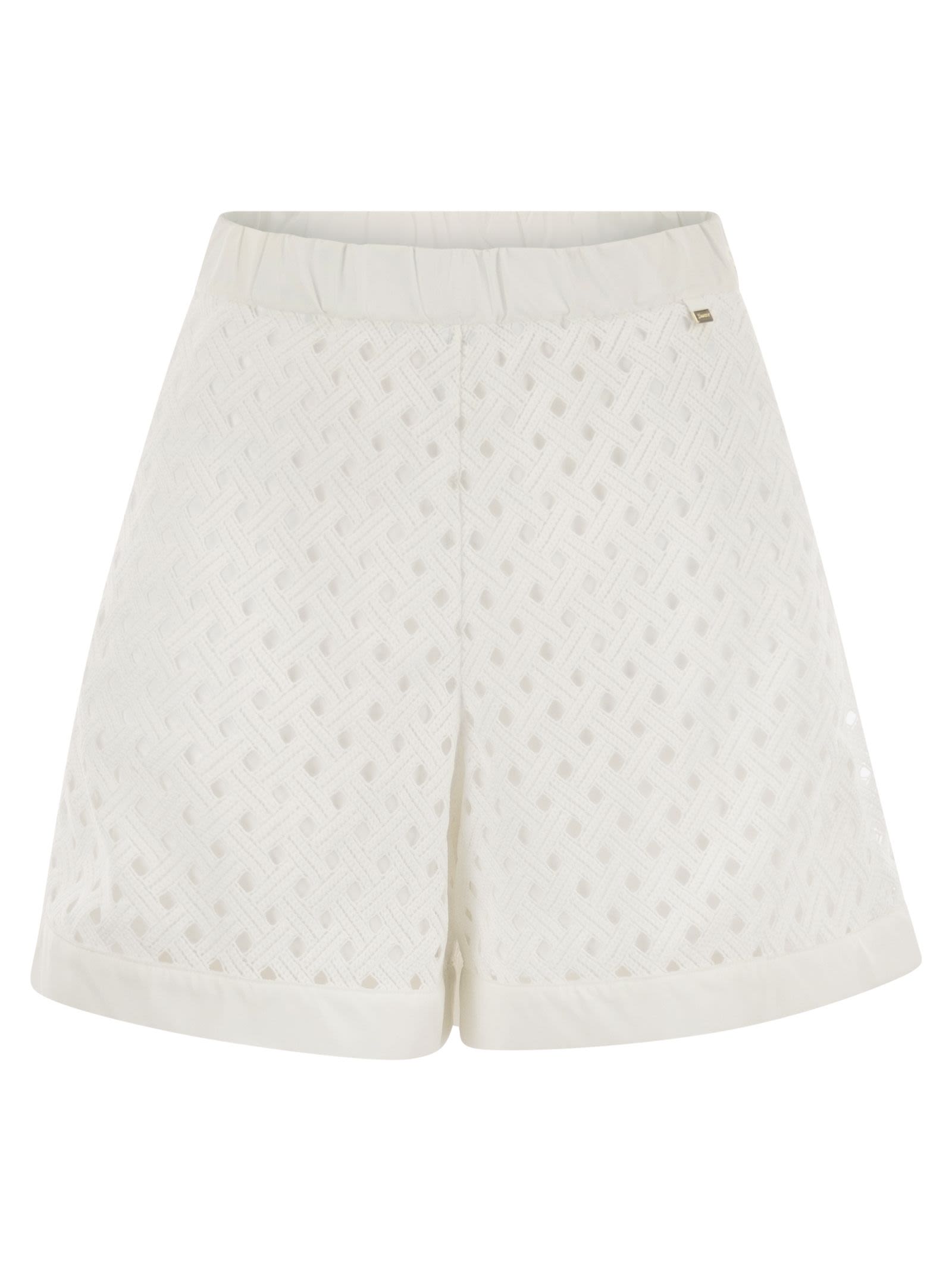 Herno Women Perforated Shorts With Geometric Shapes HERNO