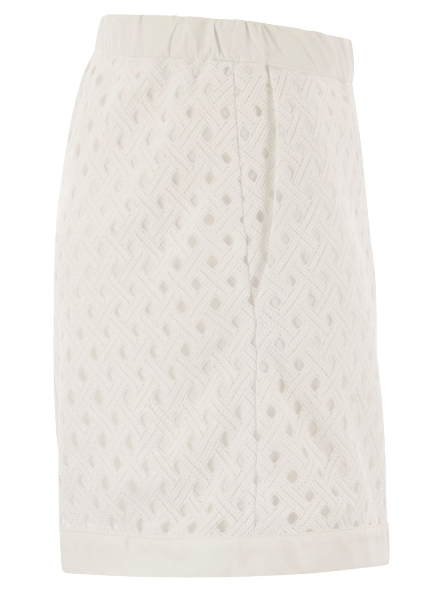Herno Women Perforated Shorts With Geometric Shapes HERNO