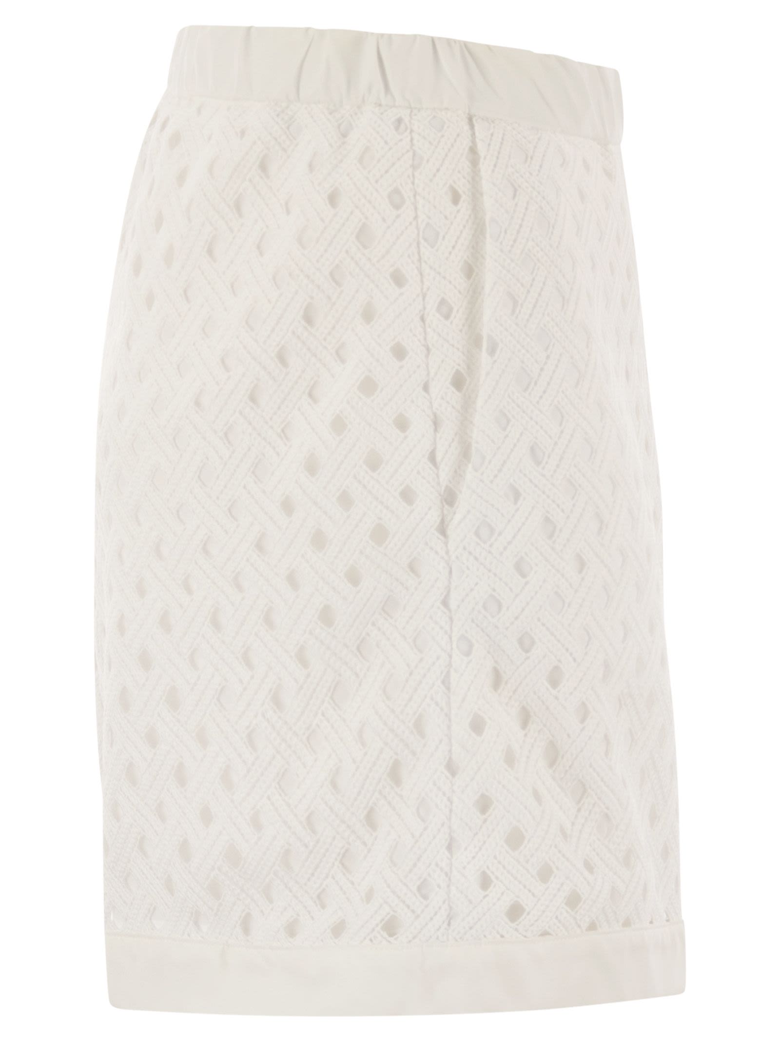 Herno Women Perforated Shorts With Geometric Shapes HERNO