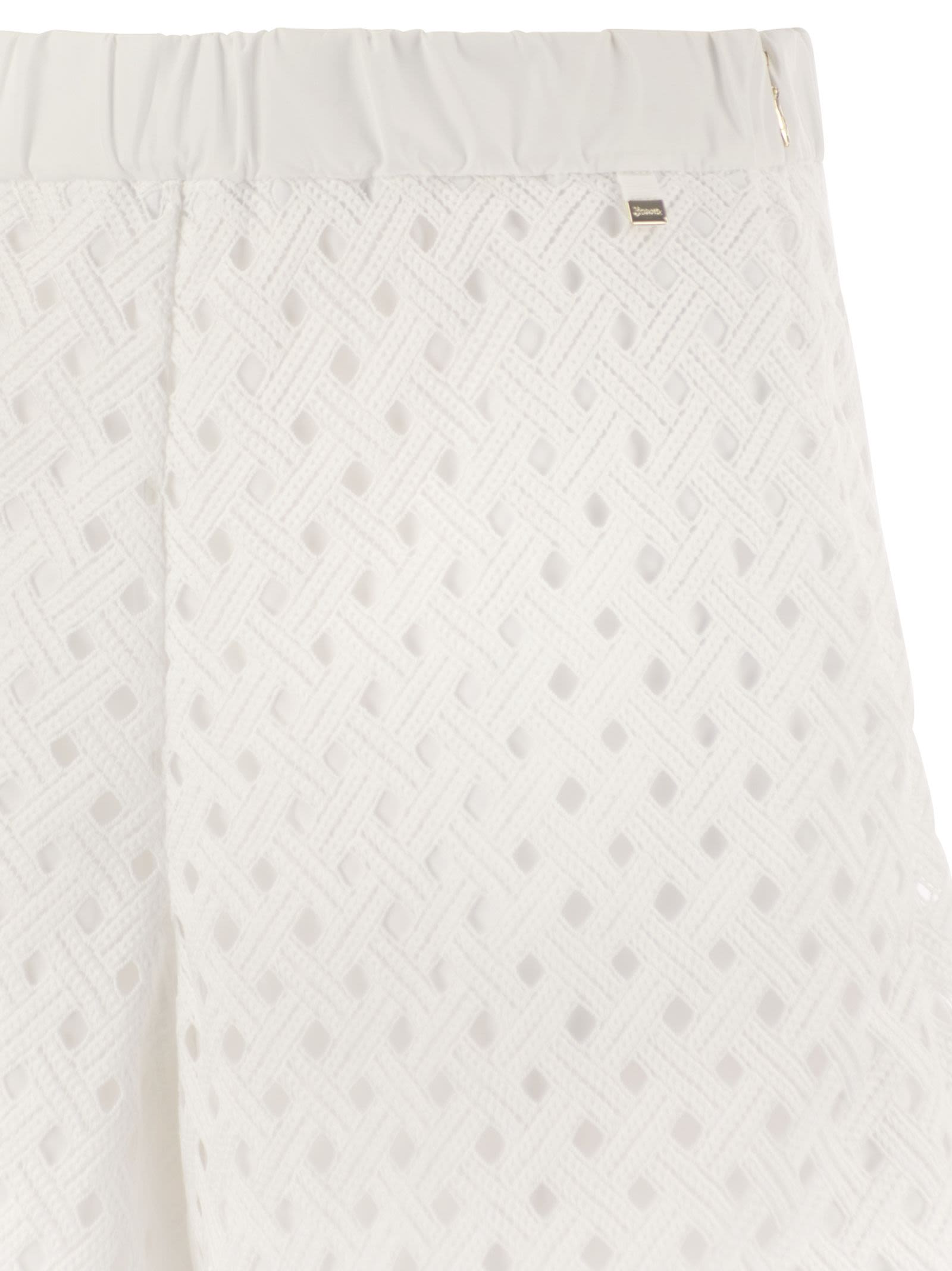 Herno Women Perforated Shorts With Geometric Shapes HERNO