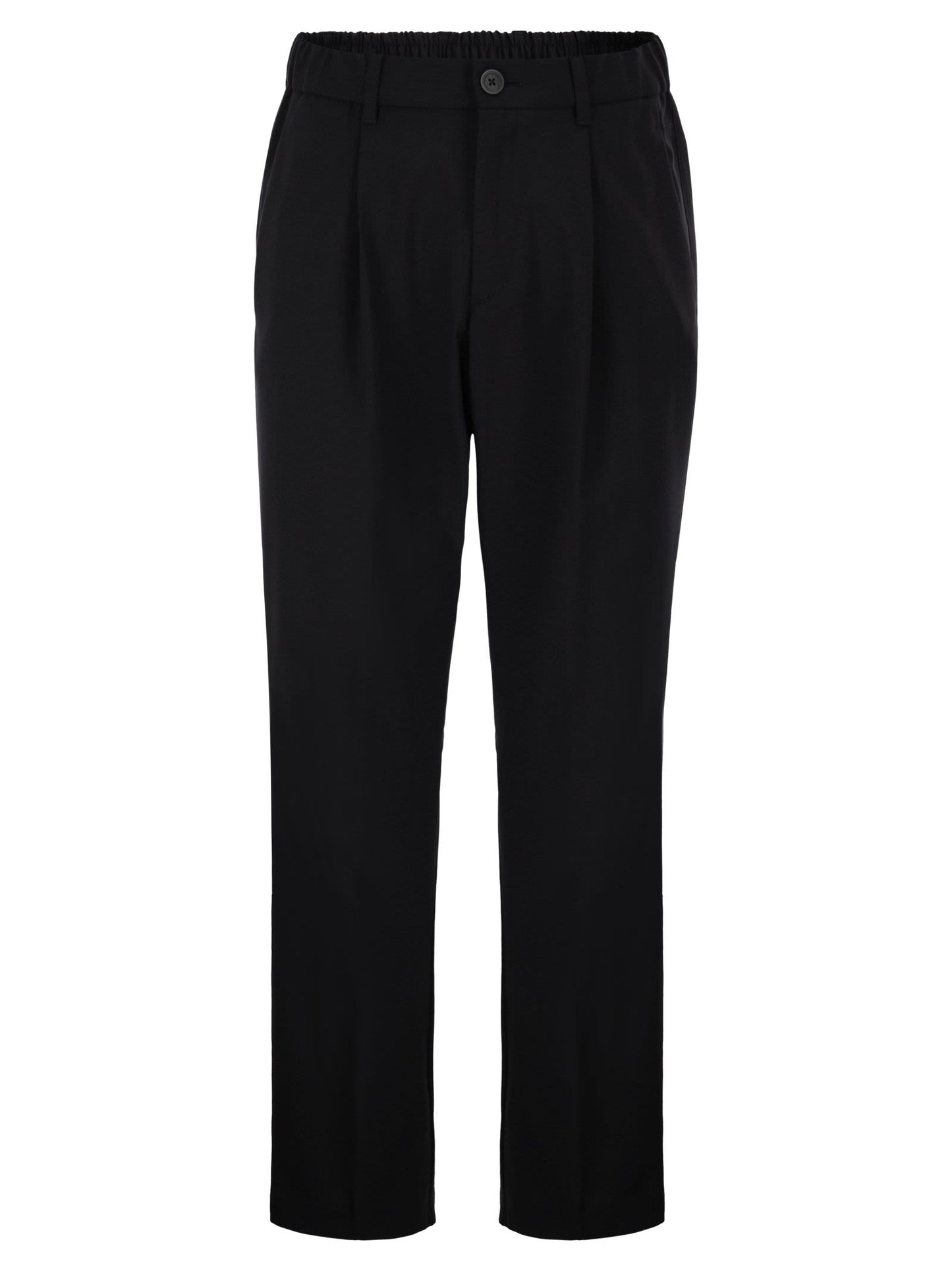 Herno Men Stretch Tailored Trousers In Wool Blend HERNO