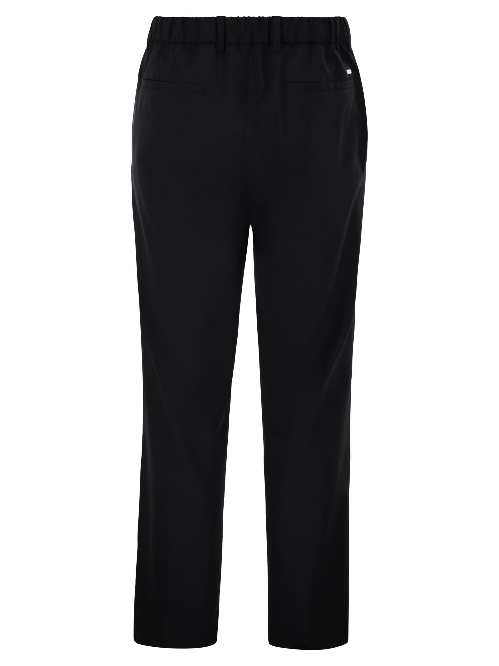 Herno Men Stretch Tailored Trousers In Wool Blend HERNO