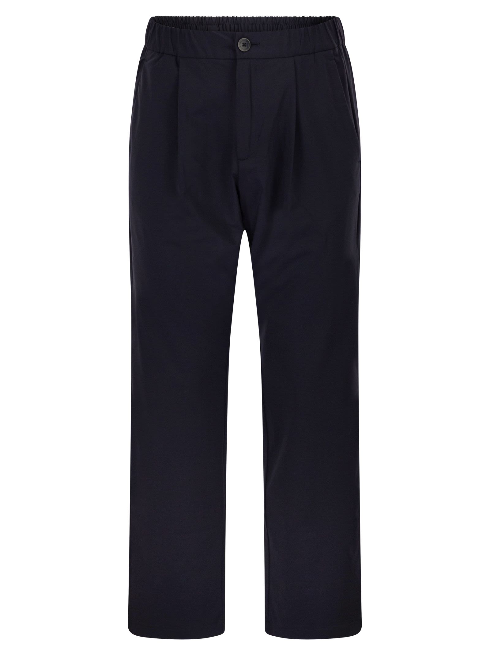 Herno Men Stretch Techno-Nylon Jogger Trousers With Pleats HERNO