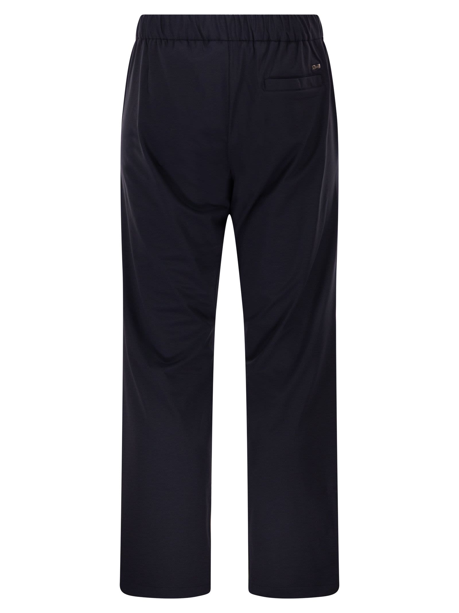 Herno Men Stretch Techno-Nylon Jogger Trousers With Pleats HERNO