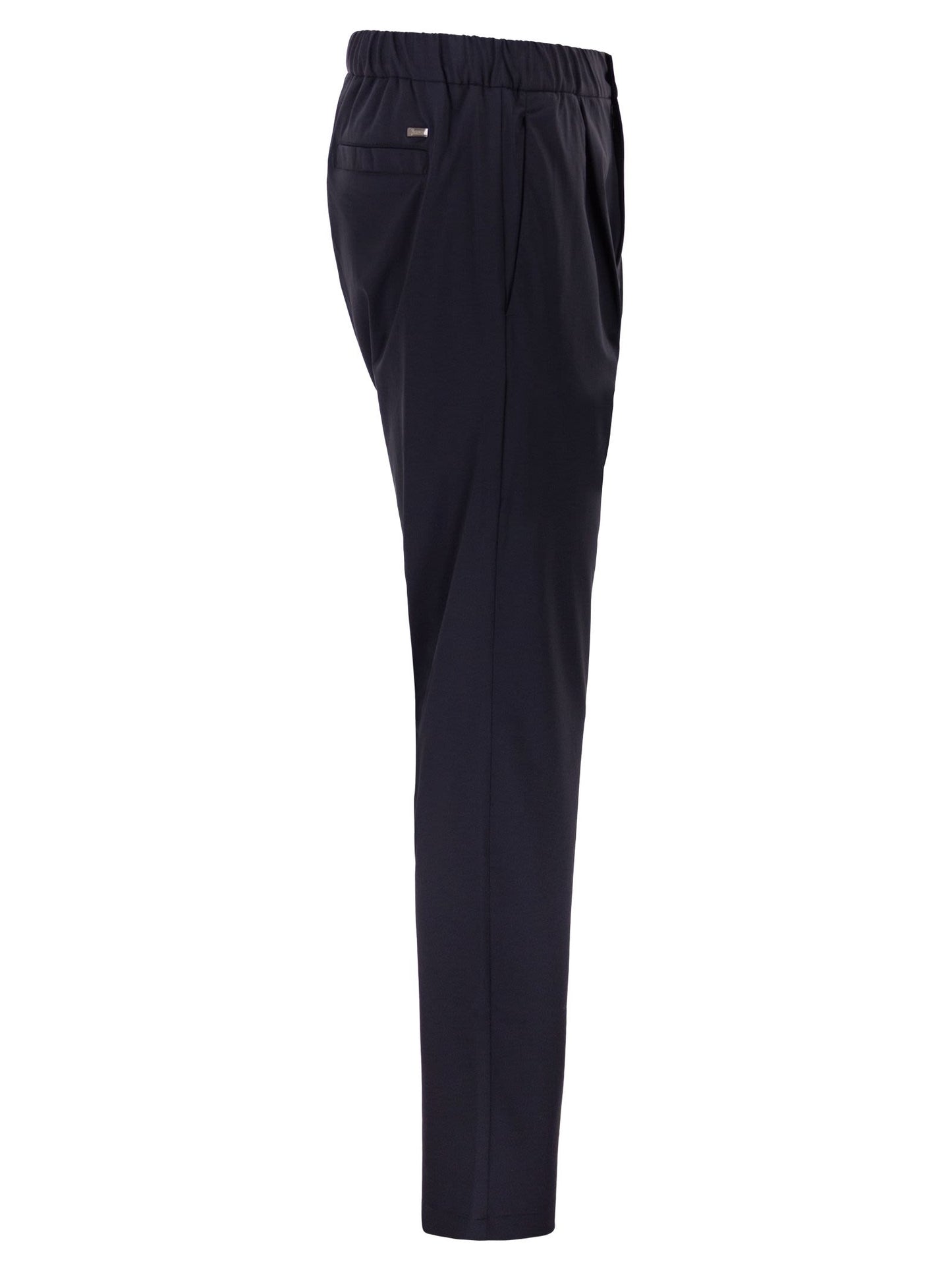 Herno Men Stretch Techno-Nylon Jogger Trousers With Pleats HERNO