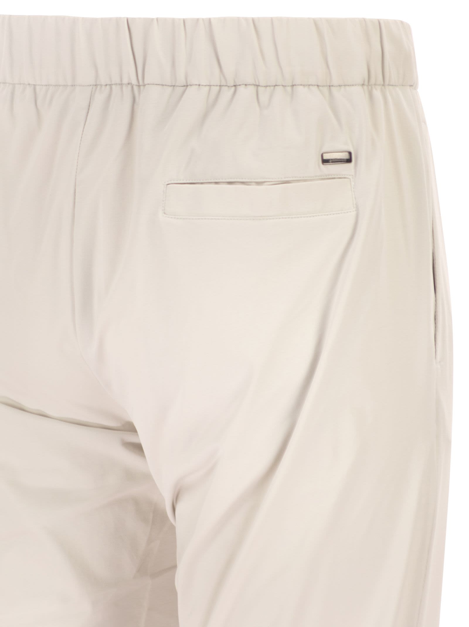 Herno Men Stretch Techno-Nylon Jogger Trousers With Pleats HERNO