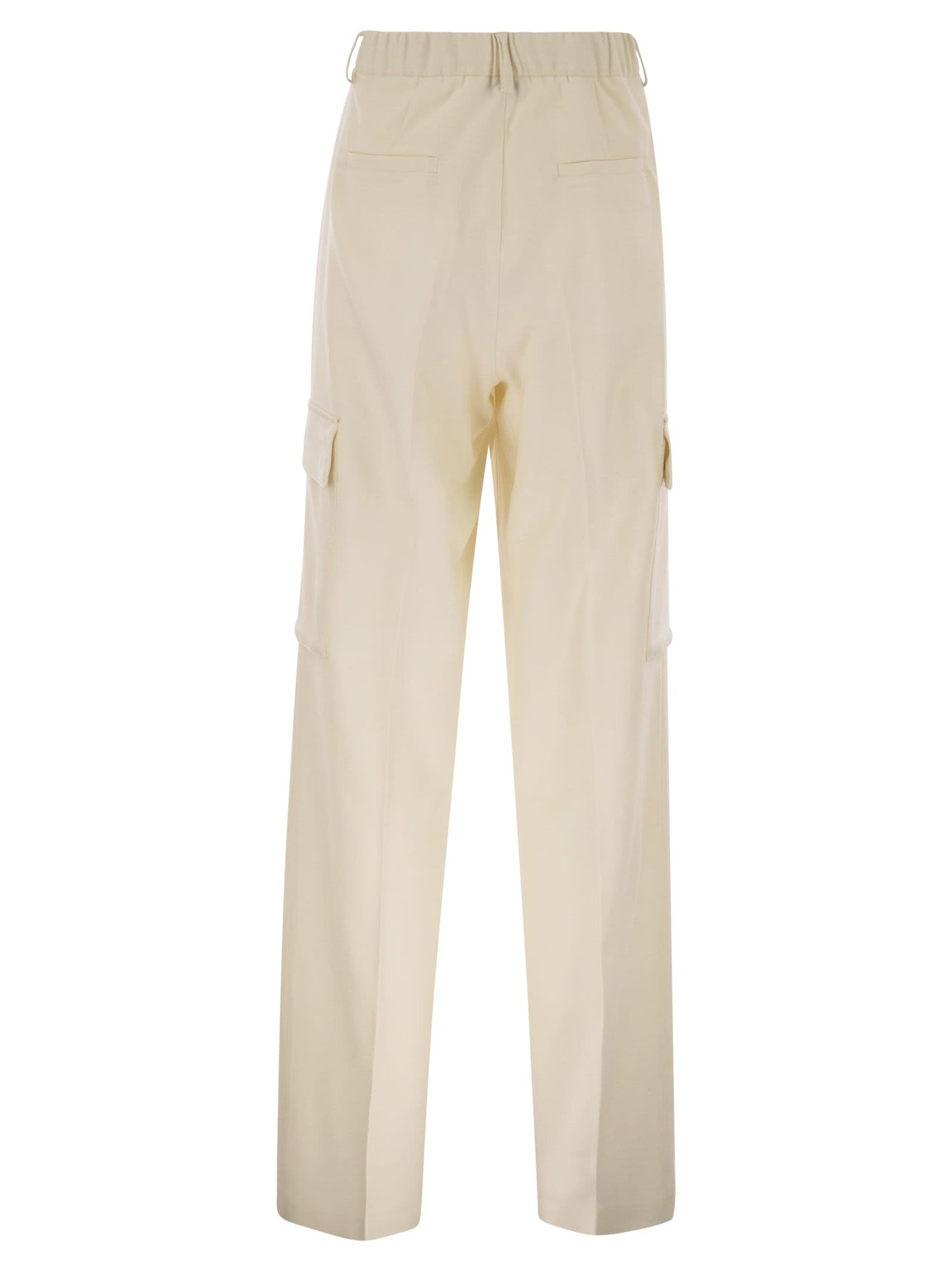 Herno Women Cargo Trousers In Wool And Viscose Blend HERNO