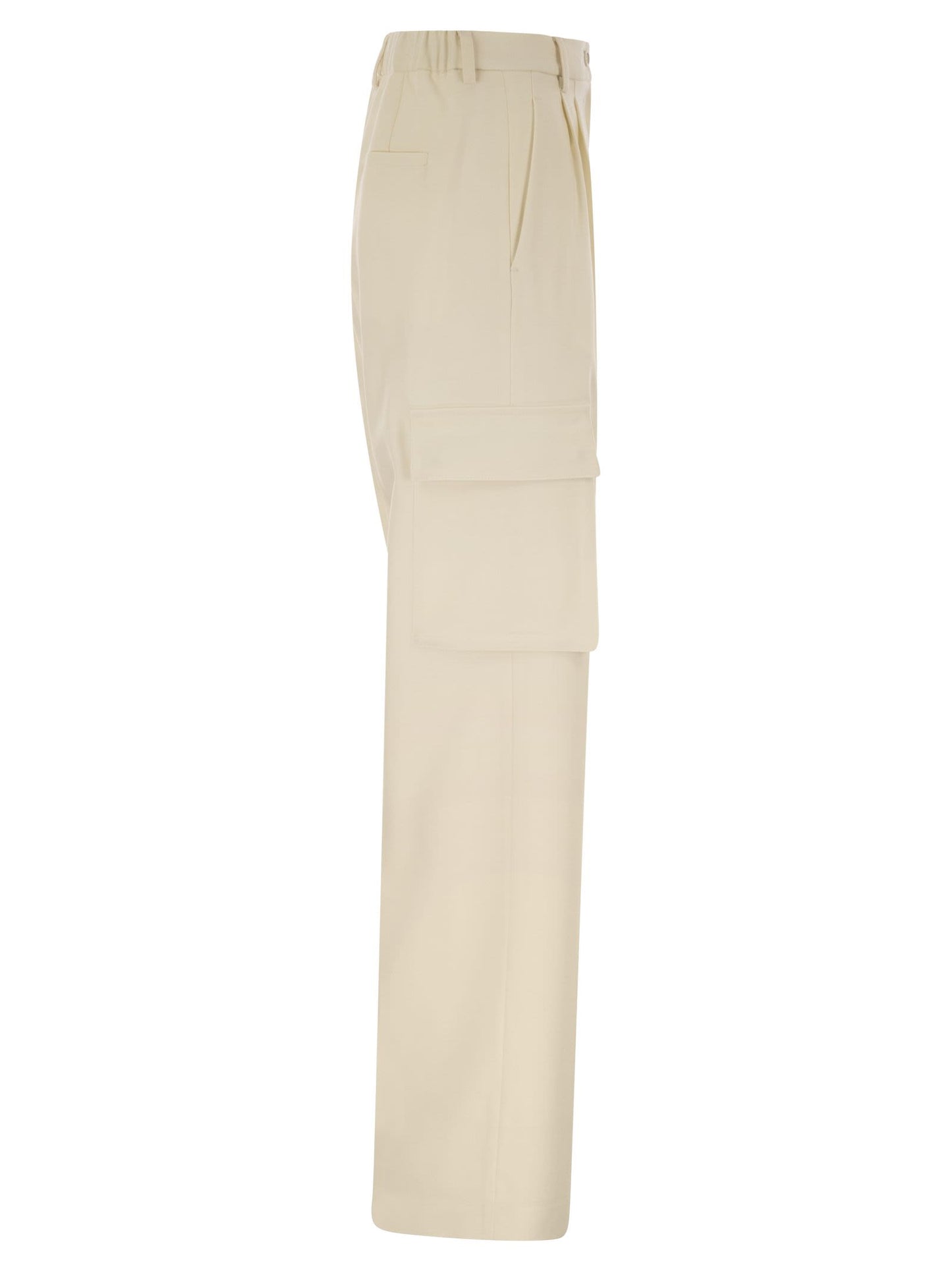 Herno Women Cargo Trousers In Wool And Viscose Blend HERNO