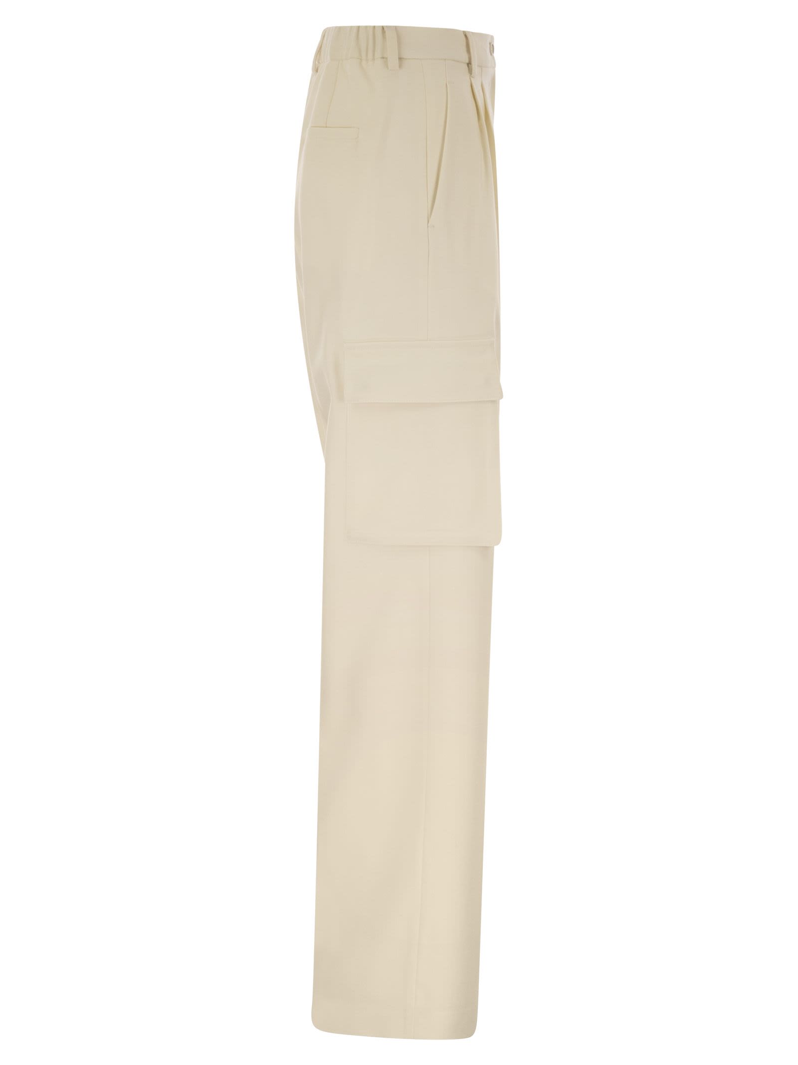 Herno Women Cargo Trousers In Wool And Viscose Blend HERNO