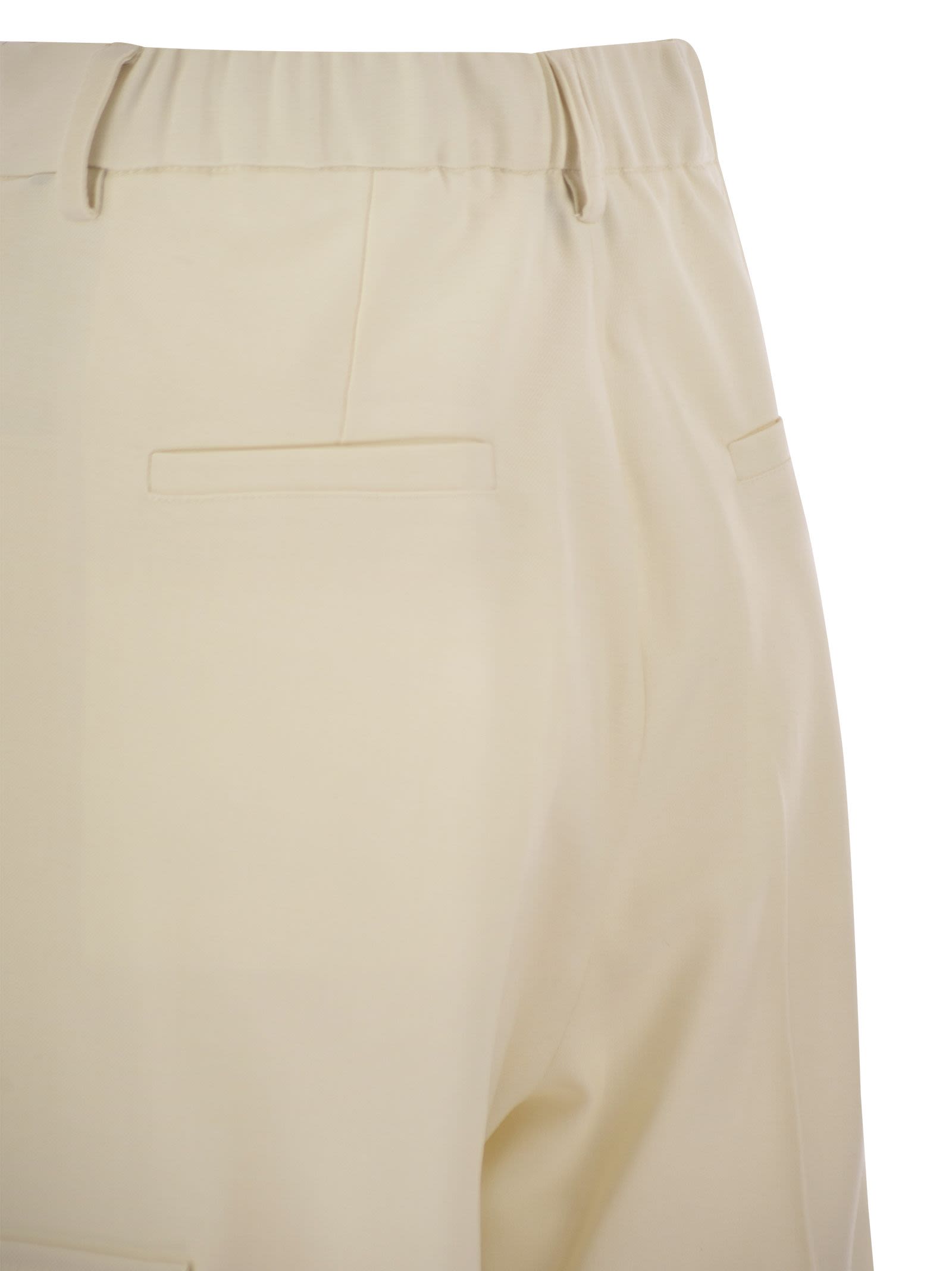 Herno Women Cargo Trousers In Wool And Viscose Blend HERNO