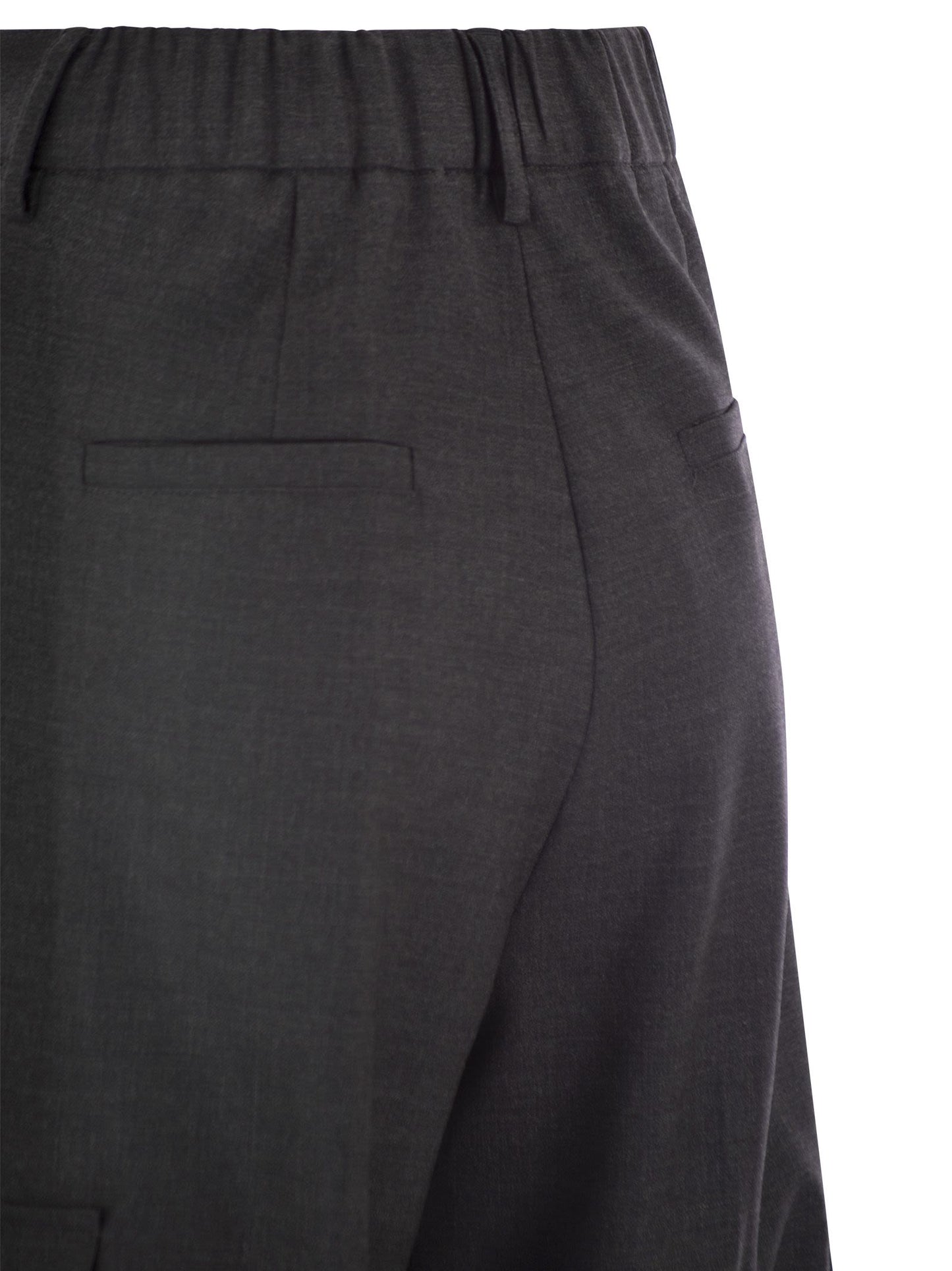Herno Women Cargo Trousers In Wool And Viscose Blend HERNO
