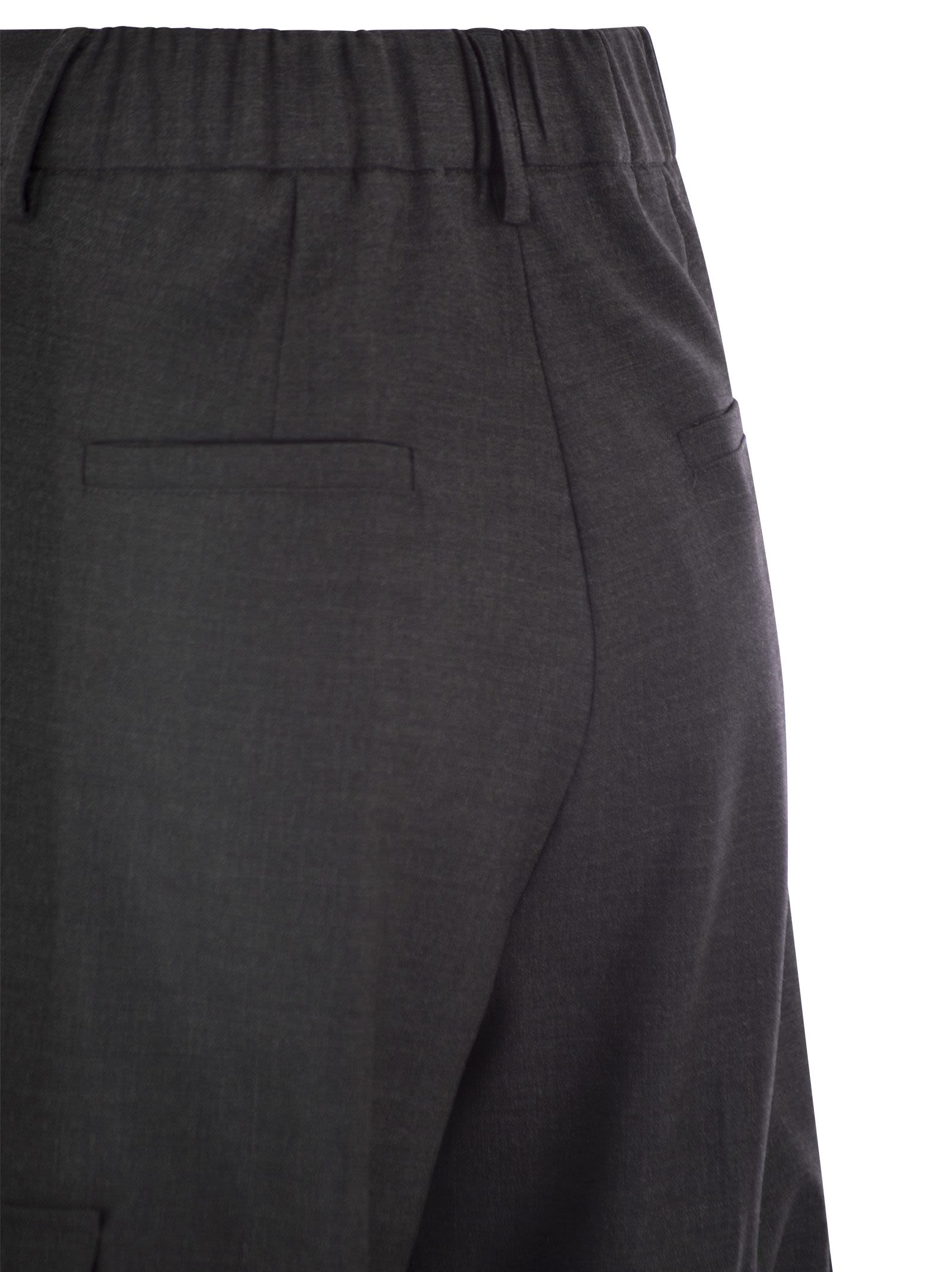 Herno Women Cargo Trousers In Wool And Viscose Blend HERNO