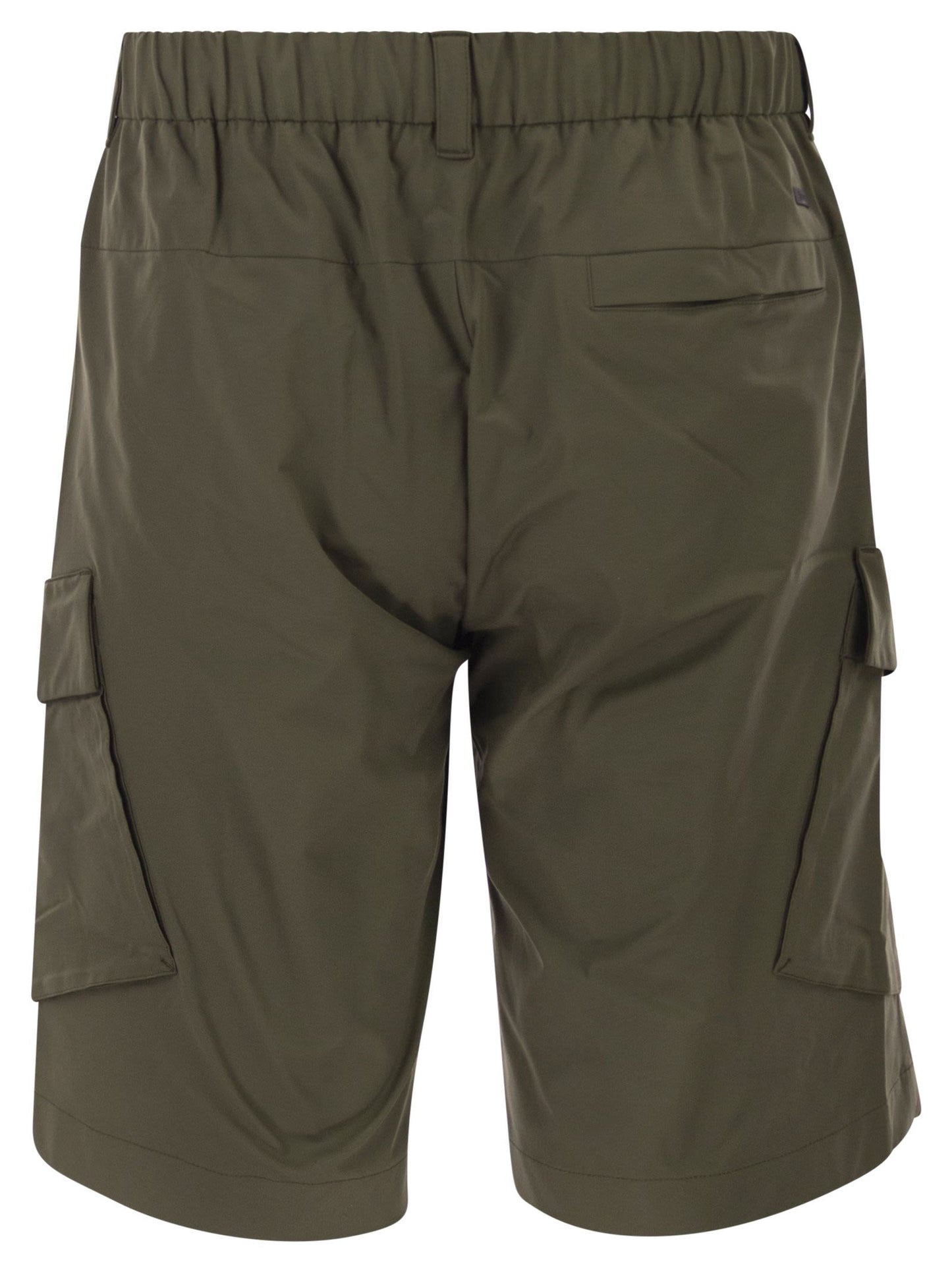 Herno Men Technical Fabric Cargo Bermuda Shorts