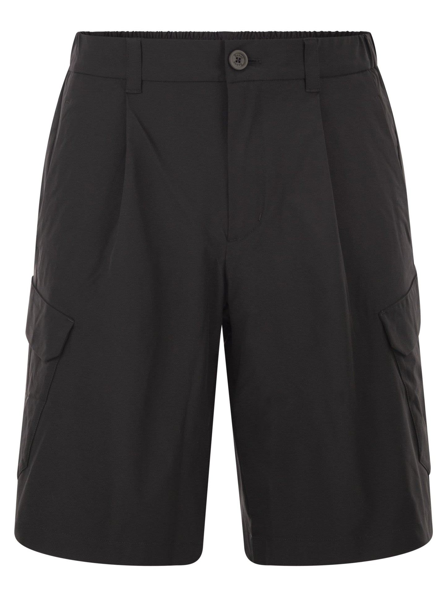 Herno Men Technical Fabric Cargo Bermuda Shorts HERNO