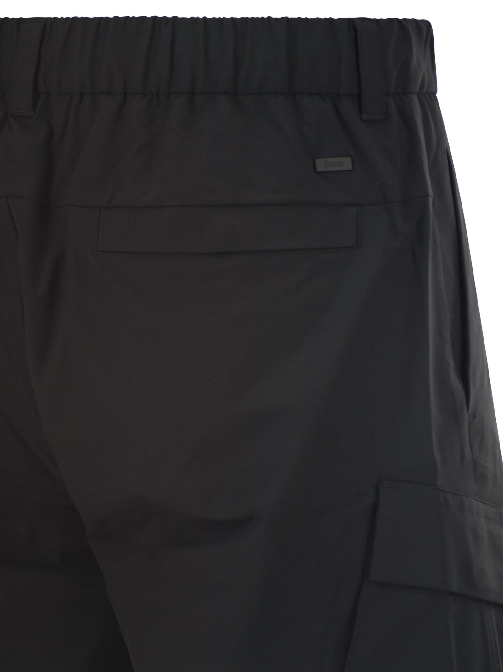 Herno Men Technical Fabric Cargo Bermuda Shorts HERNO