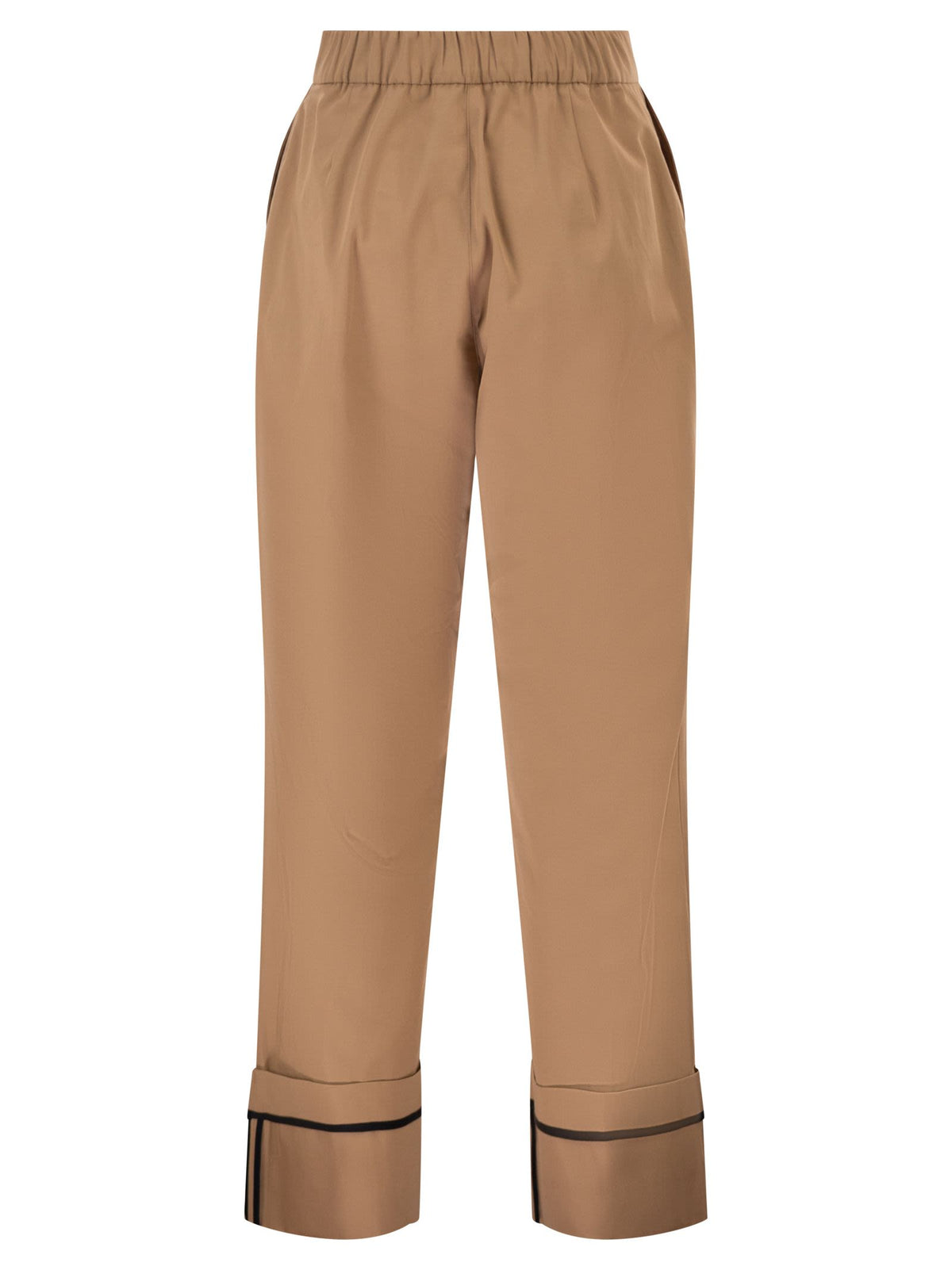 Herno Women Cotton Trousers With Maxi Turn-Ups HERNO
