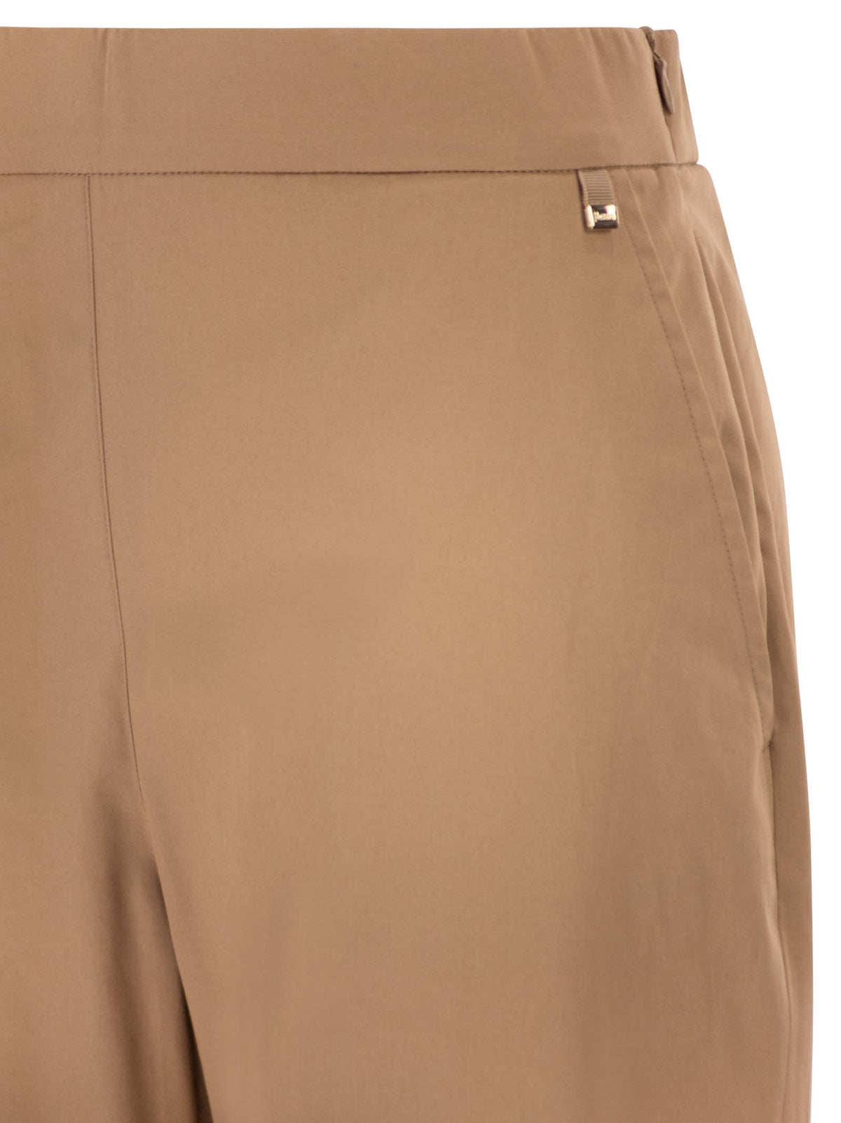 Herno Women Cotton Trousers With Maxi Turn-Ups HERNO