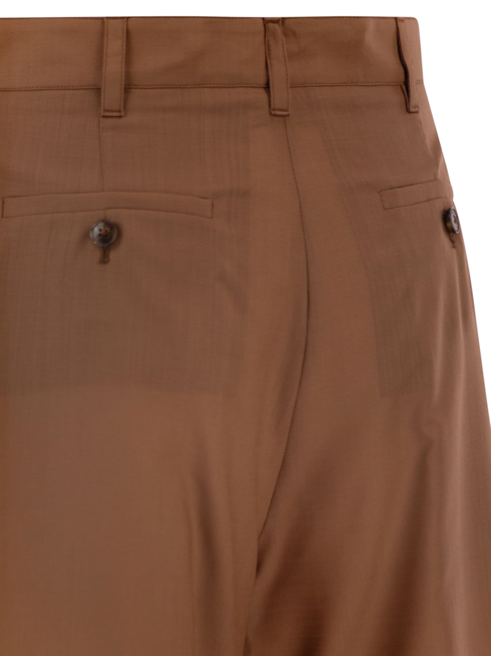 Herno Women Tailored Virgin Wool Bermuda Shorts With Pleats HERNO