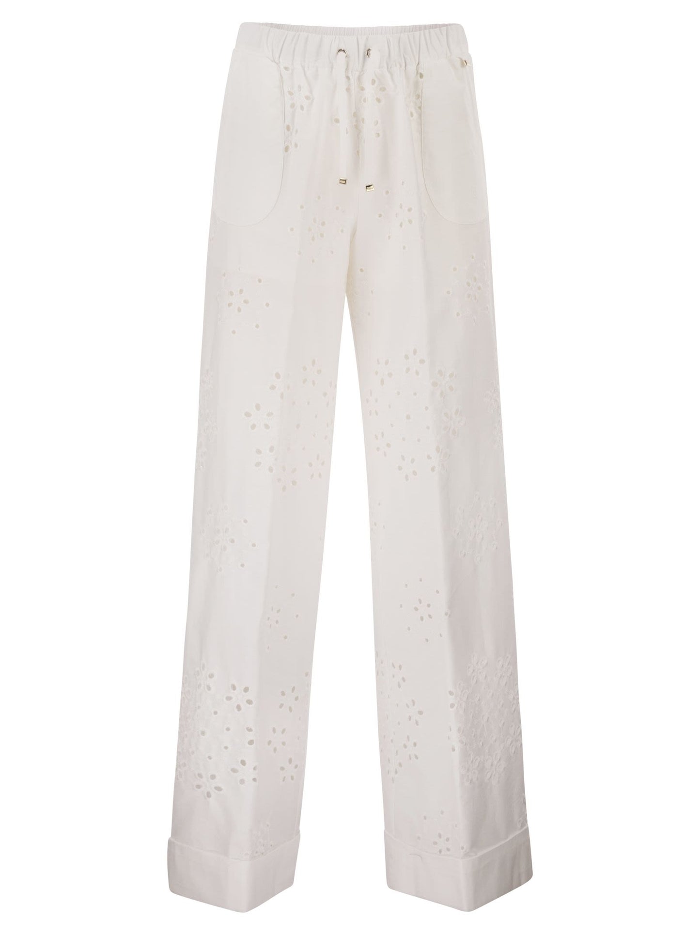 Herno Women Trousers With Broderie Anglaise Detailing HERNO