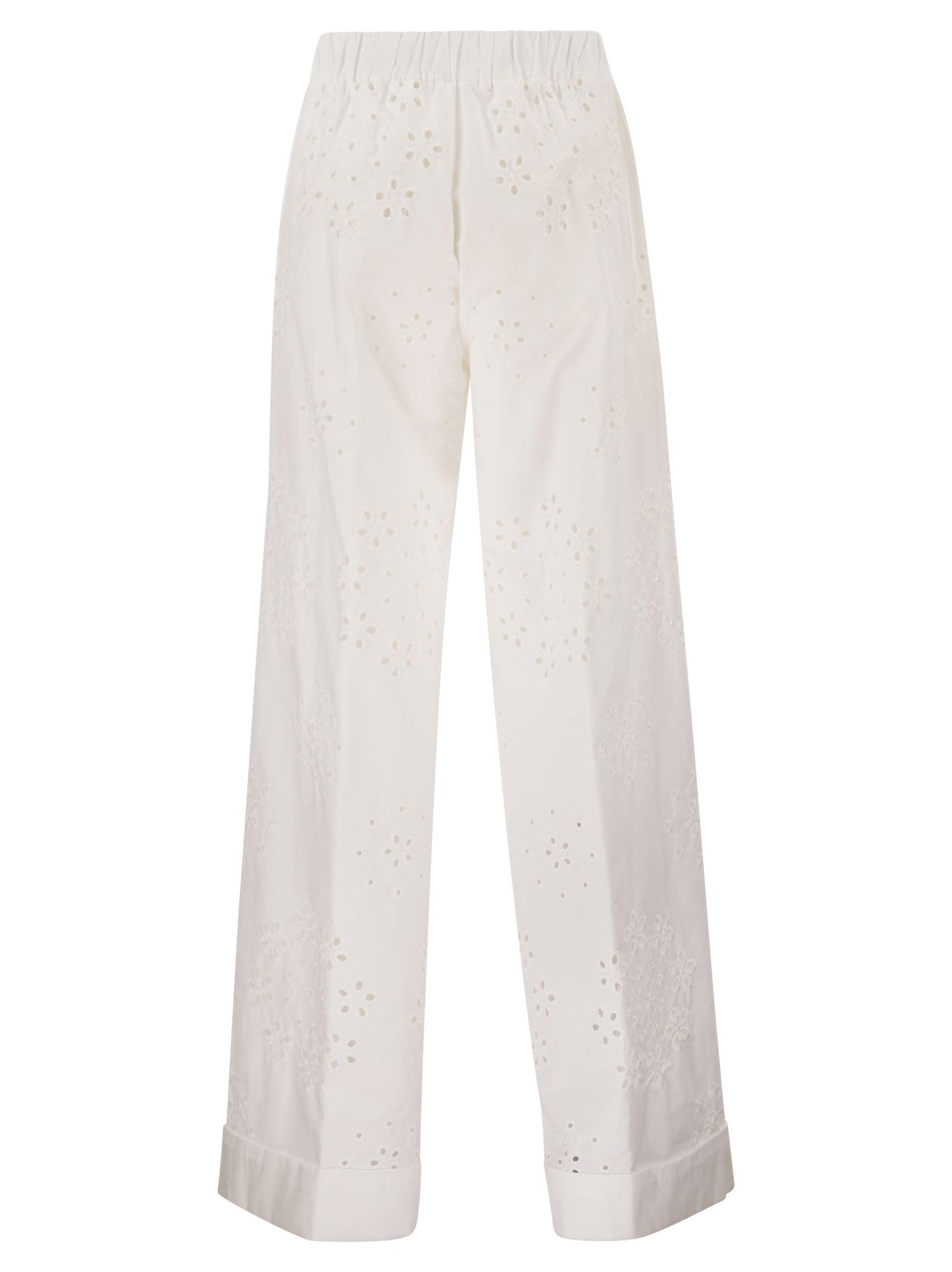 Herno Women Trousers With Broderie Anglaise Detailing HERNO