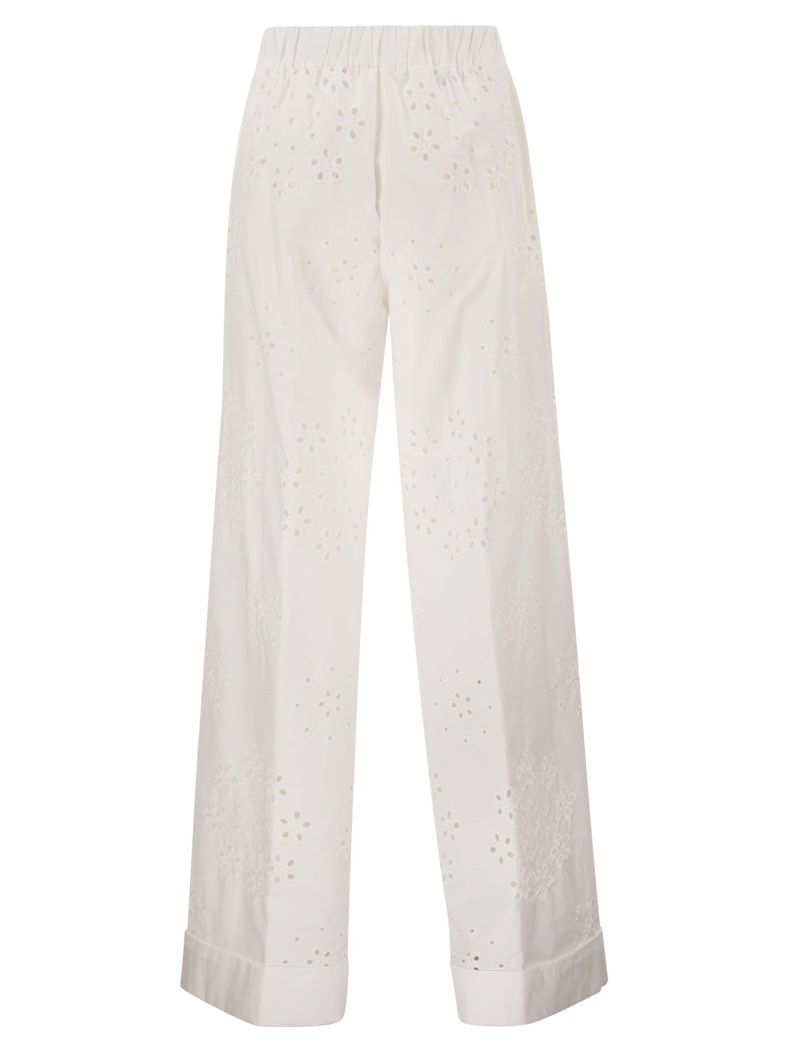 Herno Women Trousers With Broderie Anglaise Detailing HERNO