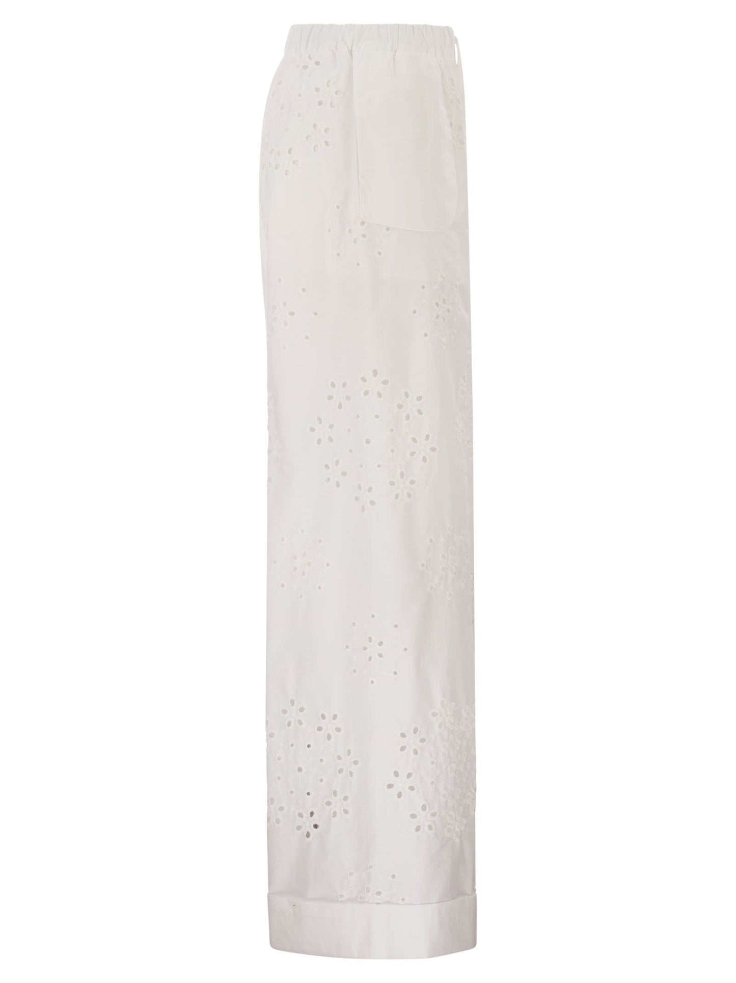 Herno Women Trousers With Broderie Anglaise Detailing HERNO