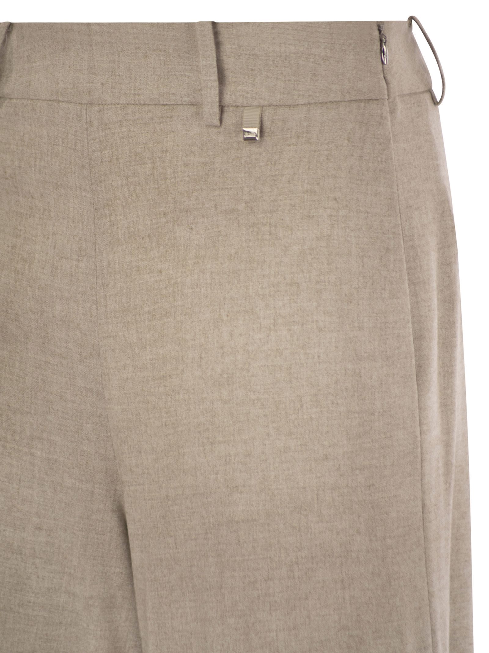 Herno Women Resort Trousers In Melange Fabric HERNO
