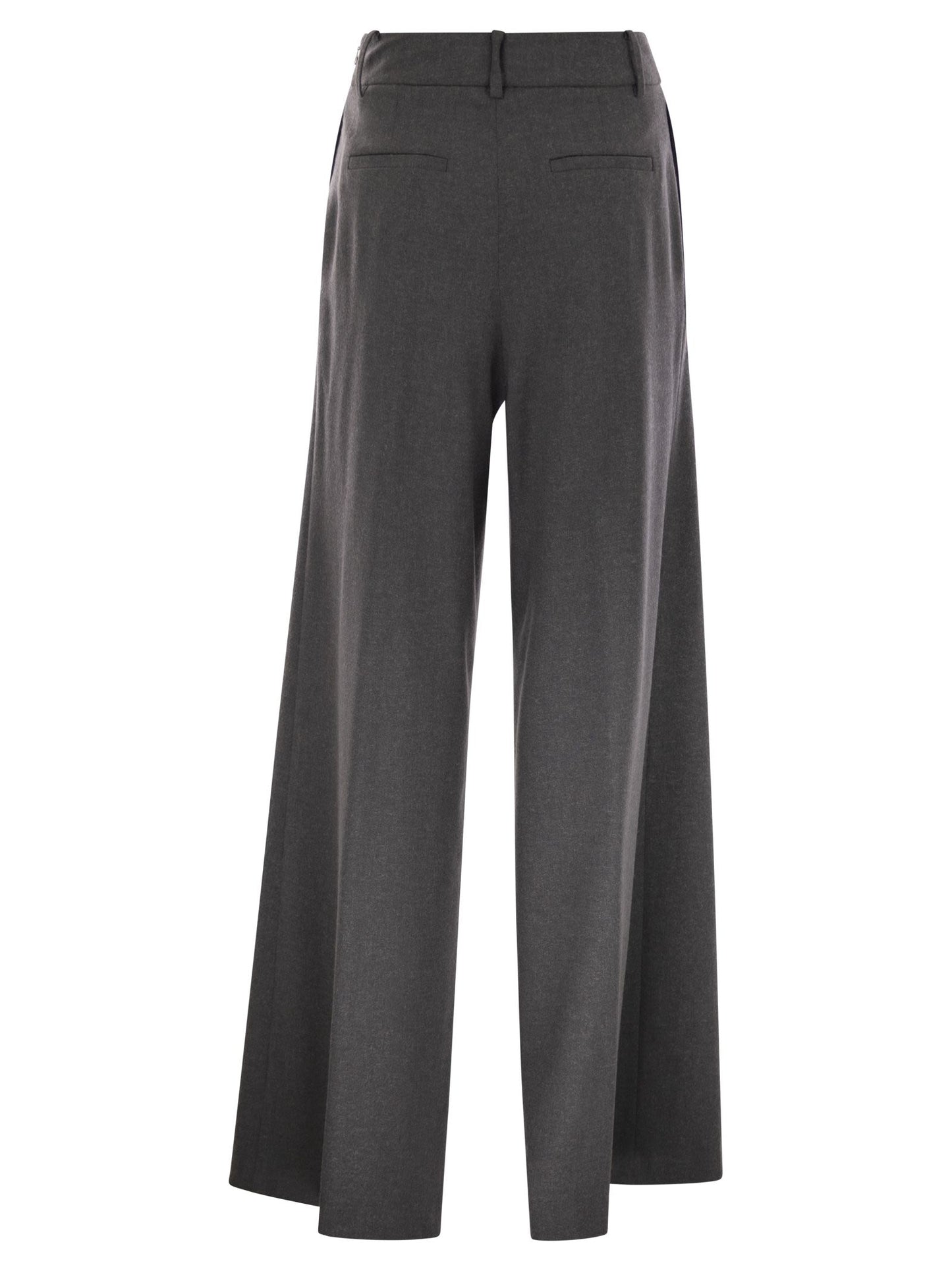 Herno Women Resort Trousers In Melange Fabric HERNO