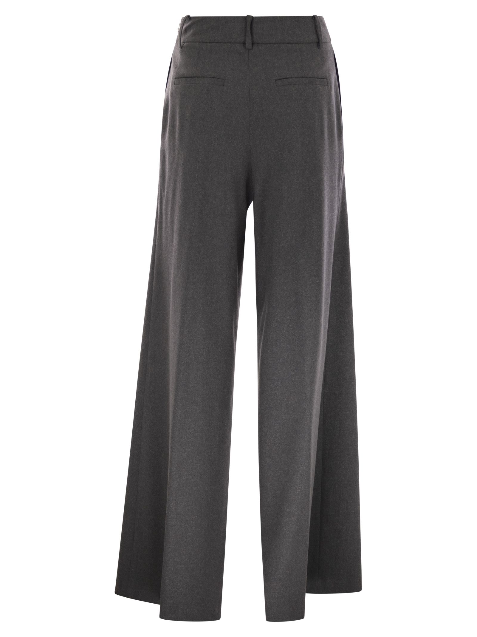 Herno Women Resort Trousers In Melange Fabric HERNO
