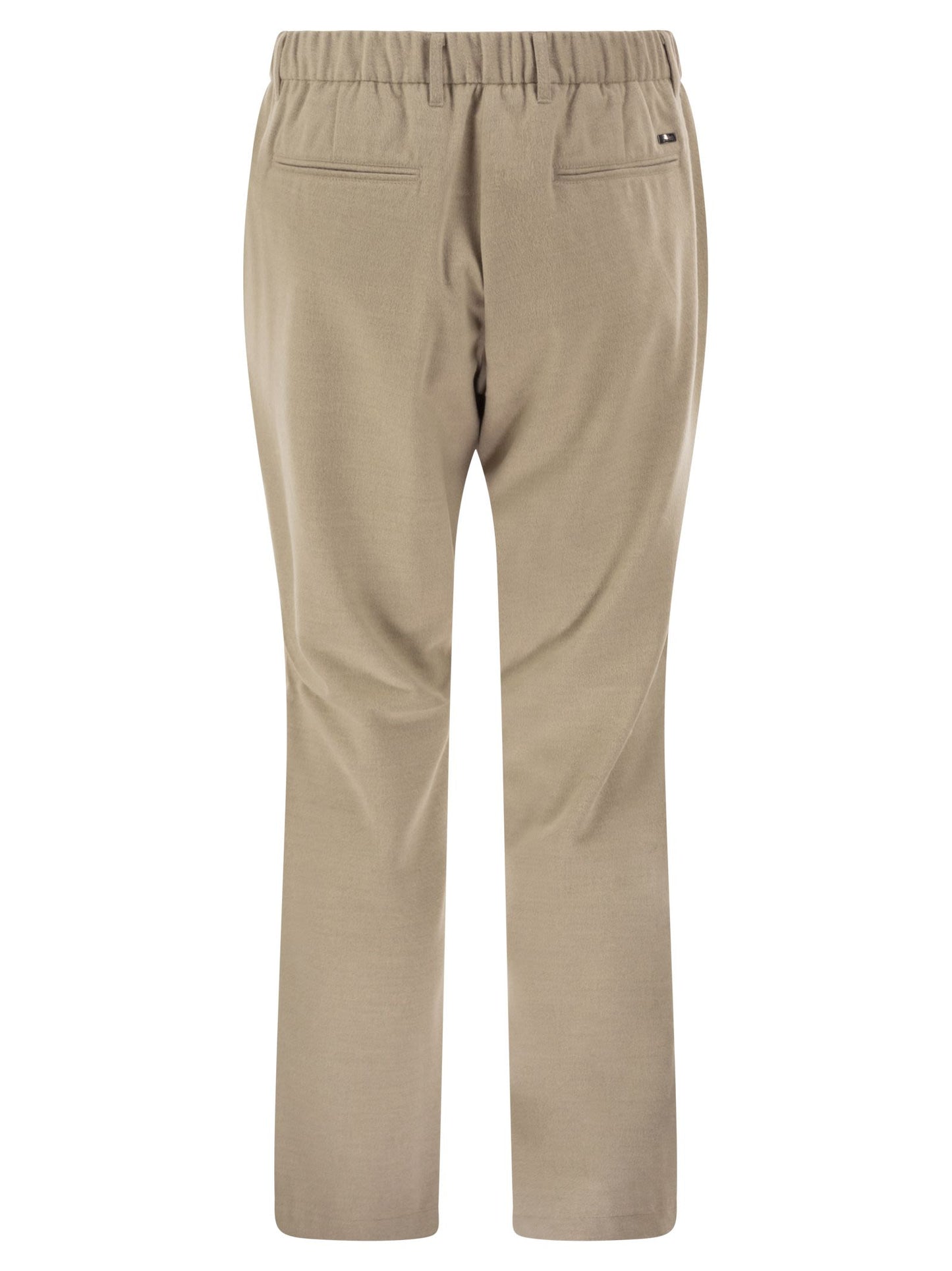 Herno Men Wool And Modal-Blend Trousers With Elasticated Waist HERNO