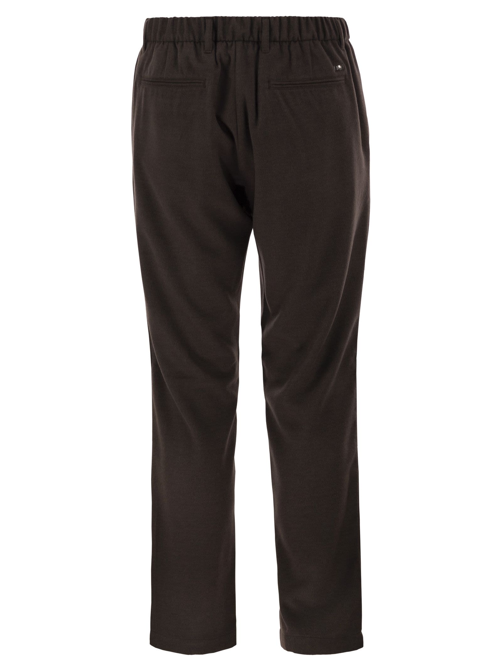 Herno Men Wool And Modal-Blend Trousers With Elasticated Waist HERNO